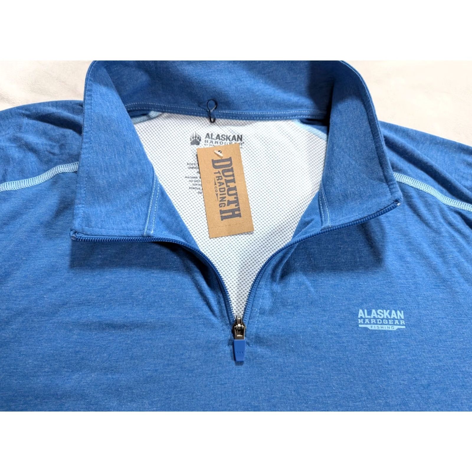 Vintage Duluth Alaskan Hardgear Fishing Shirt 2XL Blue 1/4 Zip Stretch UV Outdoors Vented Mens Regular Knit Shirt Size US XXL / EU 58 / 5 - 3 Thumbnail