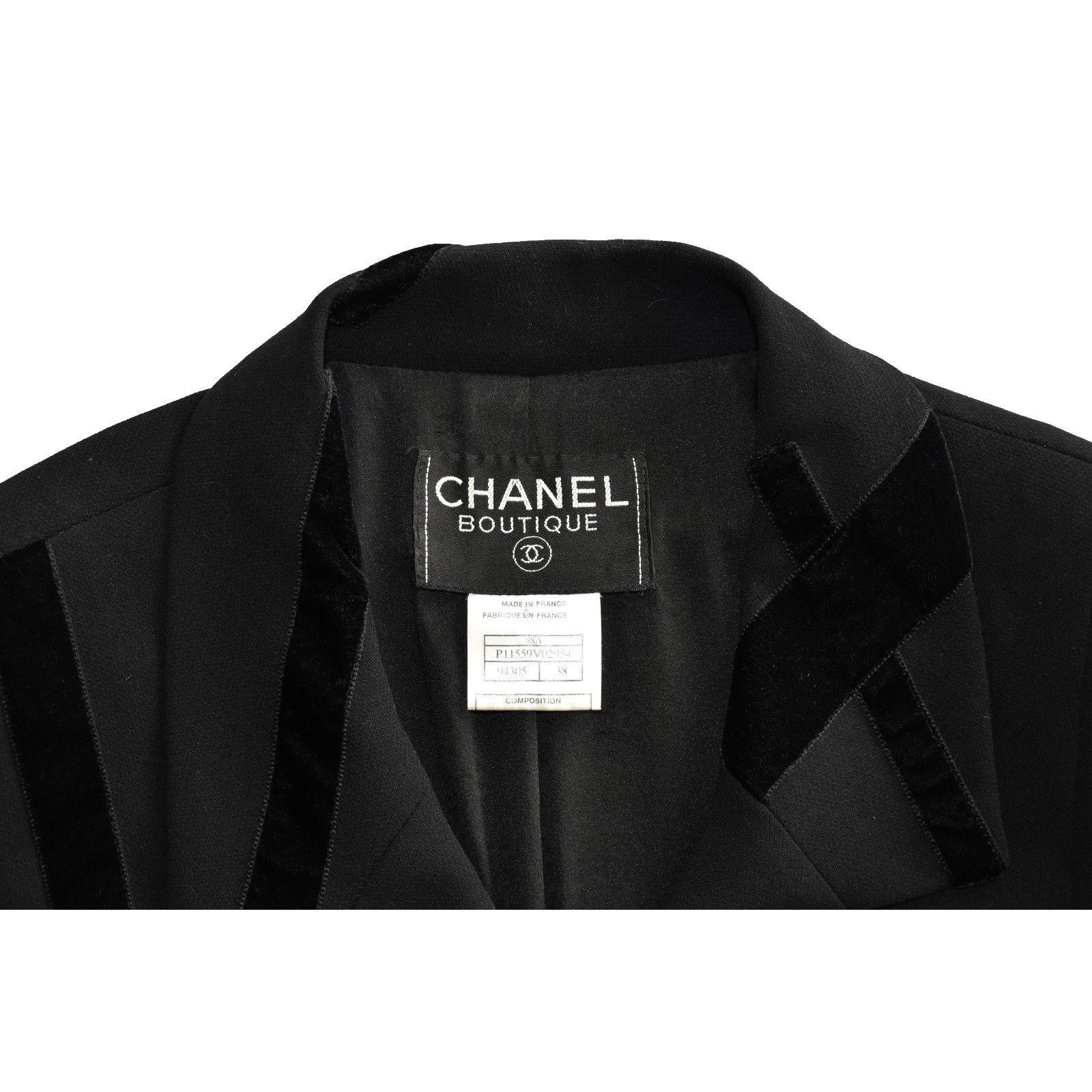 Chanel CHANEL BOUTIQUE 98A Wool Velvet Patch Logo Buttons Blazer 38 Size XS / US 0-2 / IT 36-38 - 7 Thumbnail