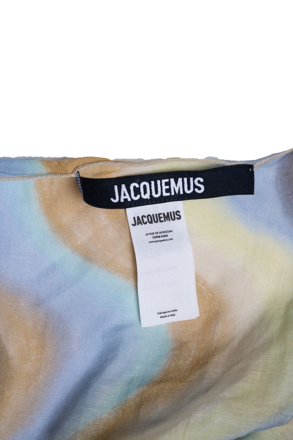 Jacquemus Jacquemus, Multicolor square silk and cotton scarf Size ONE SIZE - 4 Thumbnail