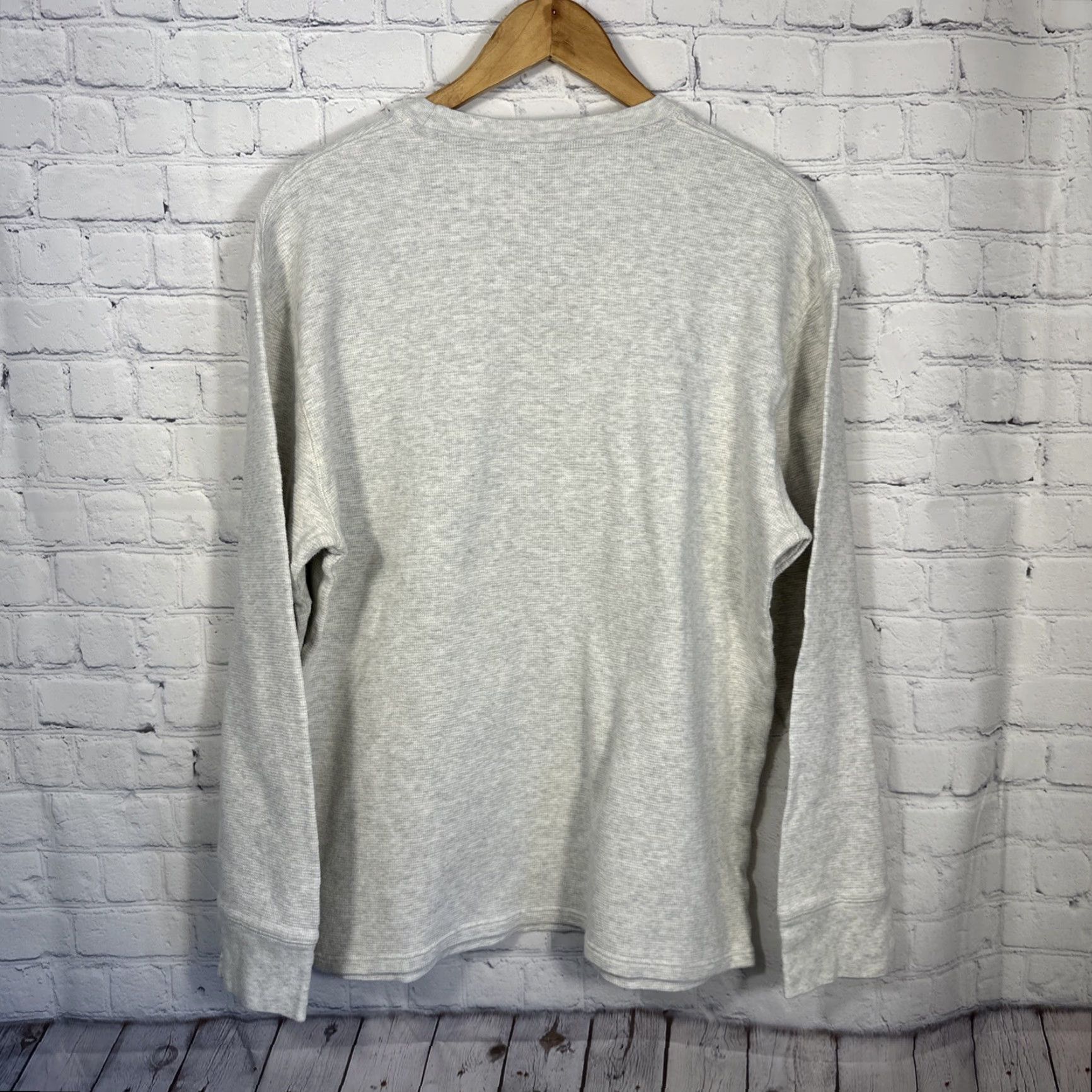 Polo Ralph Lauren Polo Ralph Lauren Shirt Mens 2XL Gray Thermal Sleepwear Long Sleeve Crew Neck Pajama Top Regular Knit Cotton Size US XXL / EU 58 / 5 - 4 Thumbnail