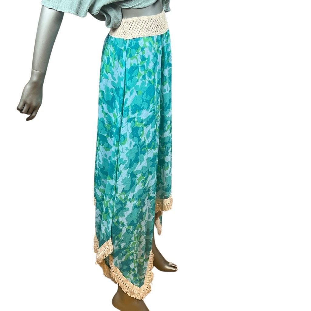 Ramy Brook Ramy Brook Floral Printed Riviera Skirt Turquoise XS S Handk Size 27" / US 4 / IT 40 - 6 Thumbnail