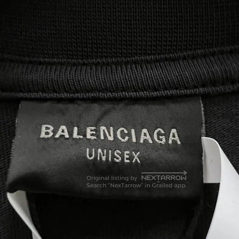Balenciaga Balenciaga Black distressed logo printed short sleeve Size US XS / EU 42 / 0 - 3 Thumbnail