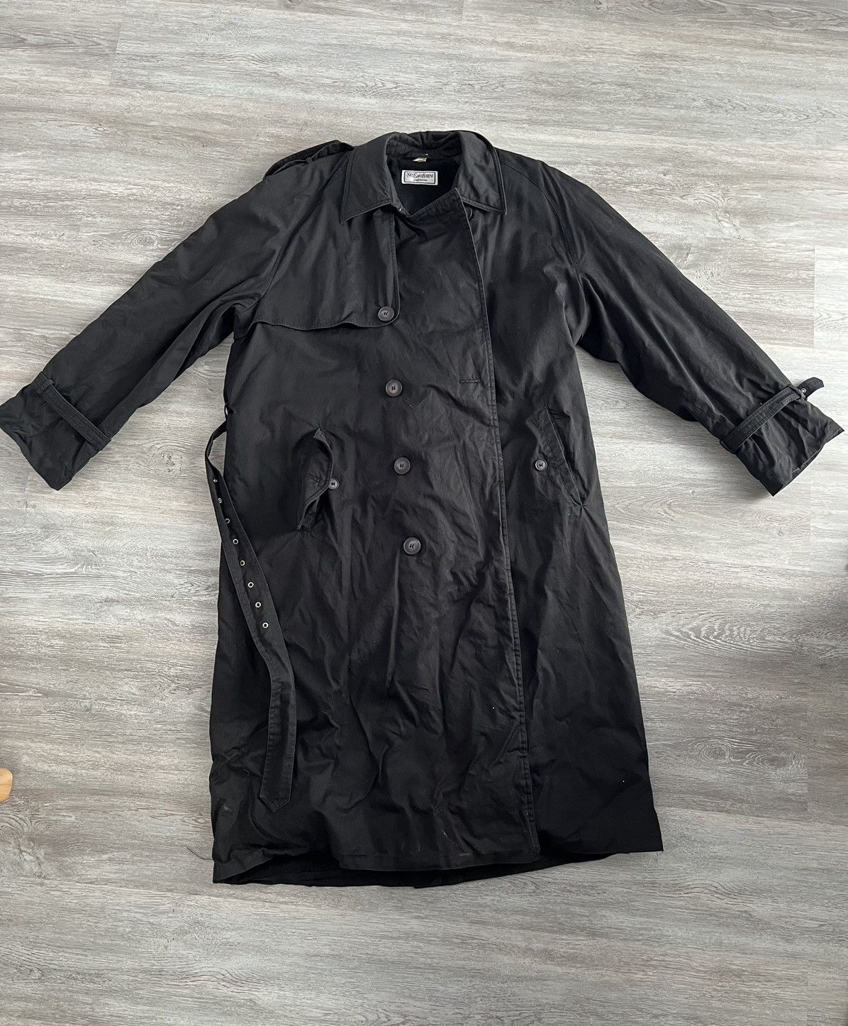image of YSL YVES Saint Laurent Coat in Black, Men's (Size Large)