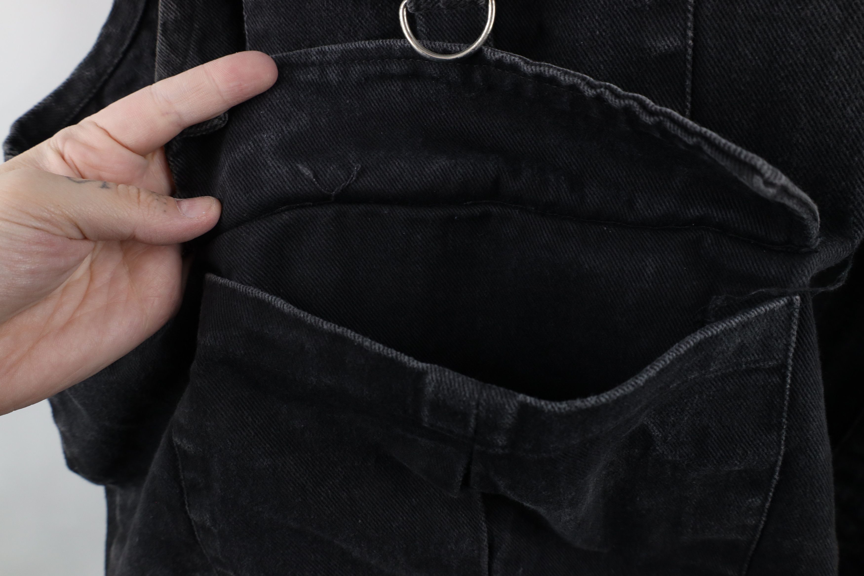 Vintage Vintage 90s Streetwear Denim Jean Vest Jacket Black USA Size ONE SIZE - 6 Thumbnail
