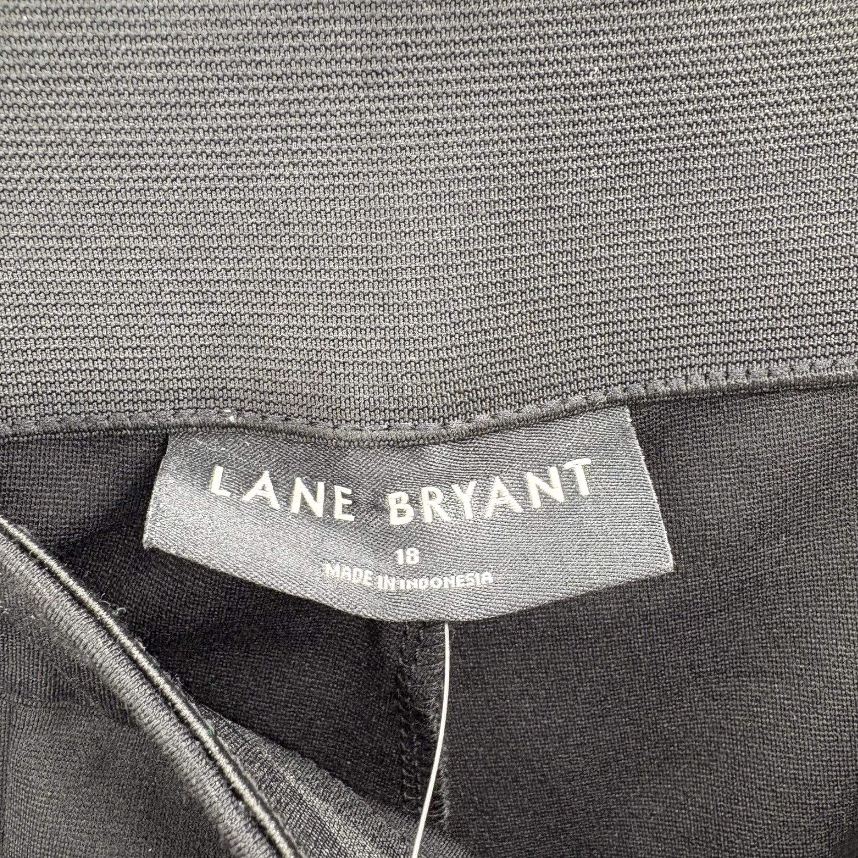 Vintage Lane Bryant Pants Womens 18 Black Ponte High Rise Bootcut Work Dressy Office NWT Size 40" / US 18 - 5 Thumbnail