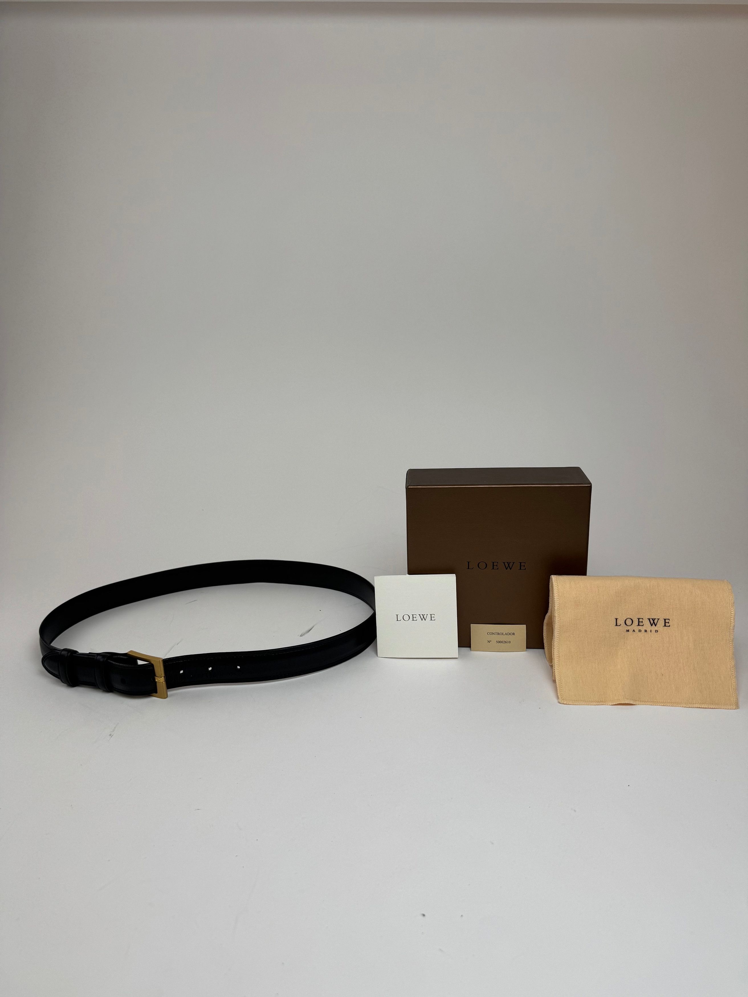 Loewe Vintage Madrid Leather Belt black Size ONE SIZE - 1 Thumbnail