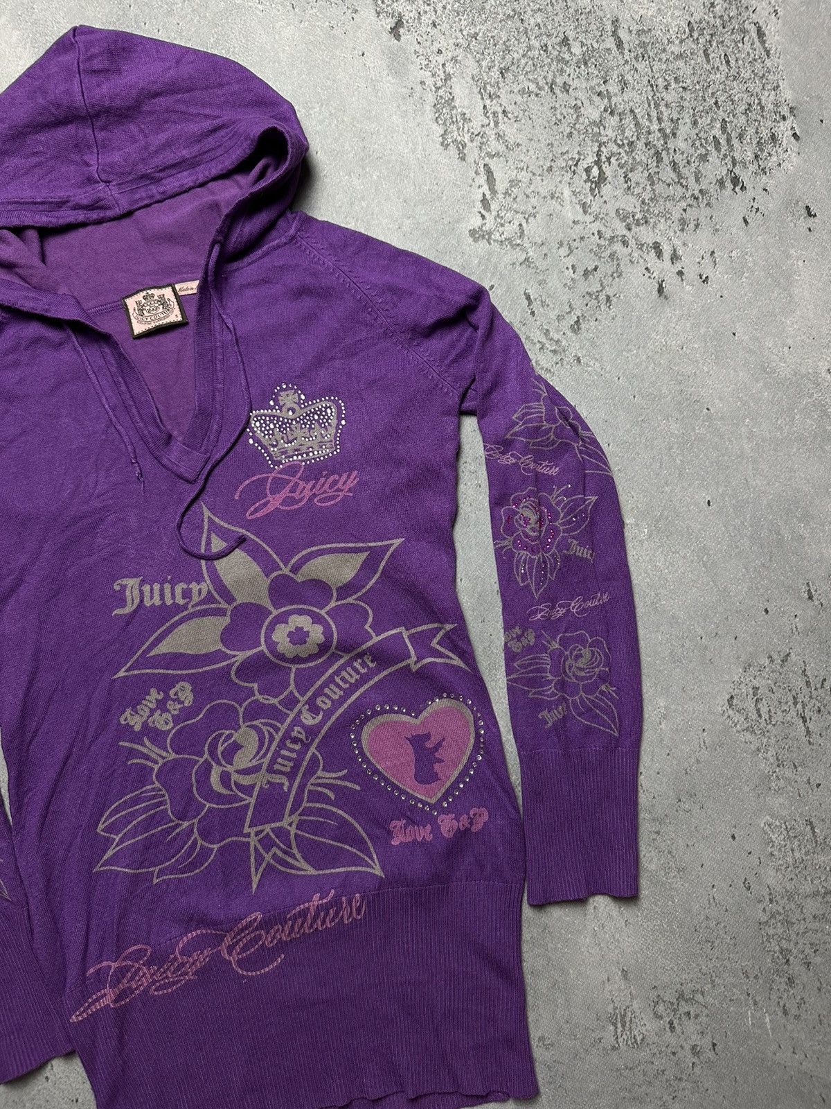 Juicy Couture Juicy Couture Hoodie Dress Tunik Vintage Made in America USA Size S / US 4 / IT 40 - 5 Thumbnail