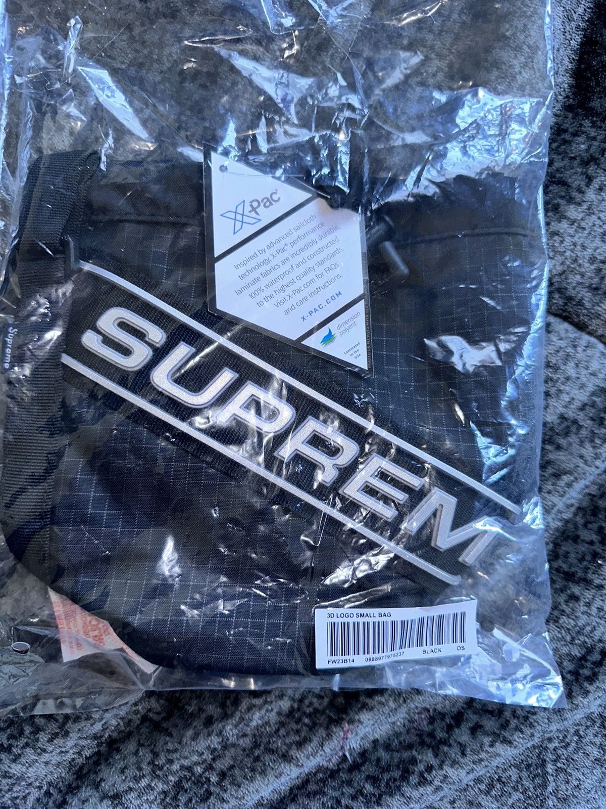 image of Supreme Fw23 Cinch Pouch in Black, Men's