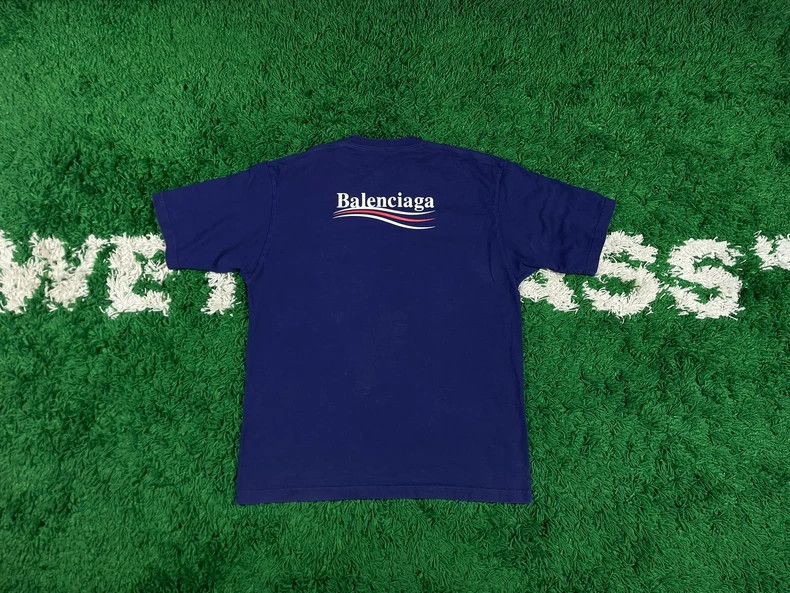 Balenciaga Balenciaga Blue Cola Wave Short Sleeve Size US S / EU 44-46 / 1 - 2 Thumbnail