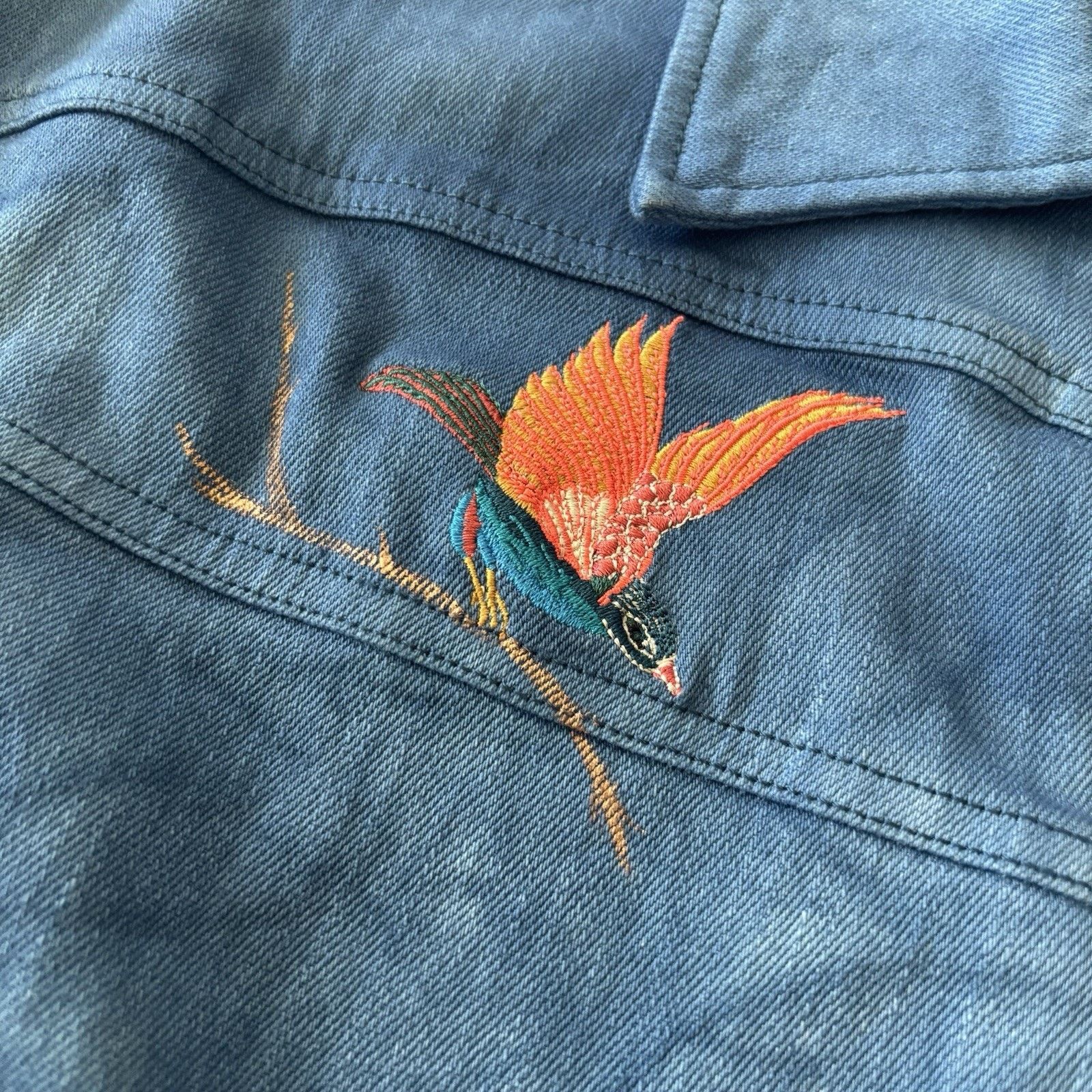 See by Chloe See By Chloé Denim Jacket Women’s 42 Acid Wash Embroided Size M / US 6-8 / IT 42-44 - 6 Thumbnail