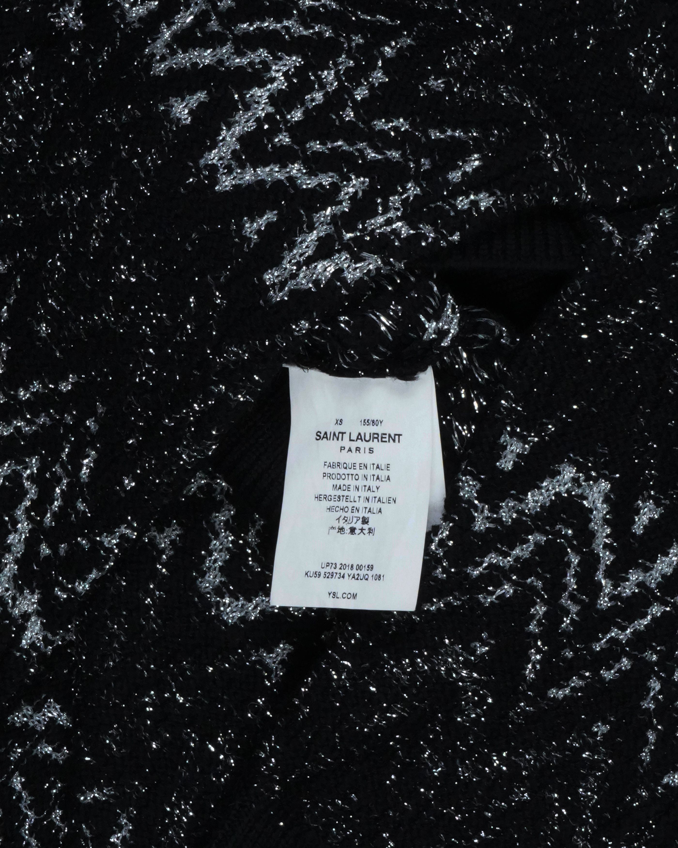 Saint Laurent Paris Saint Laurent Lurex Zigzag Sweater - FW19 Size US XS / EU 42 / 0 - 8 Thumbnail