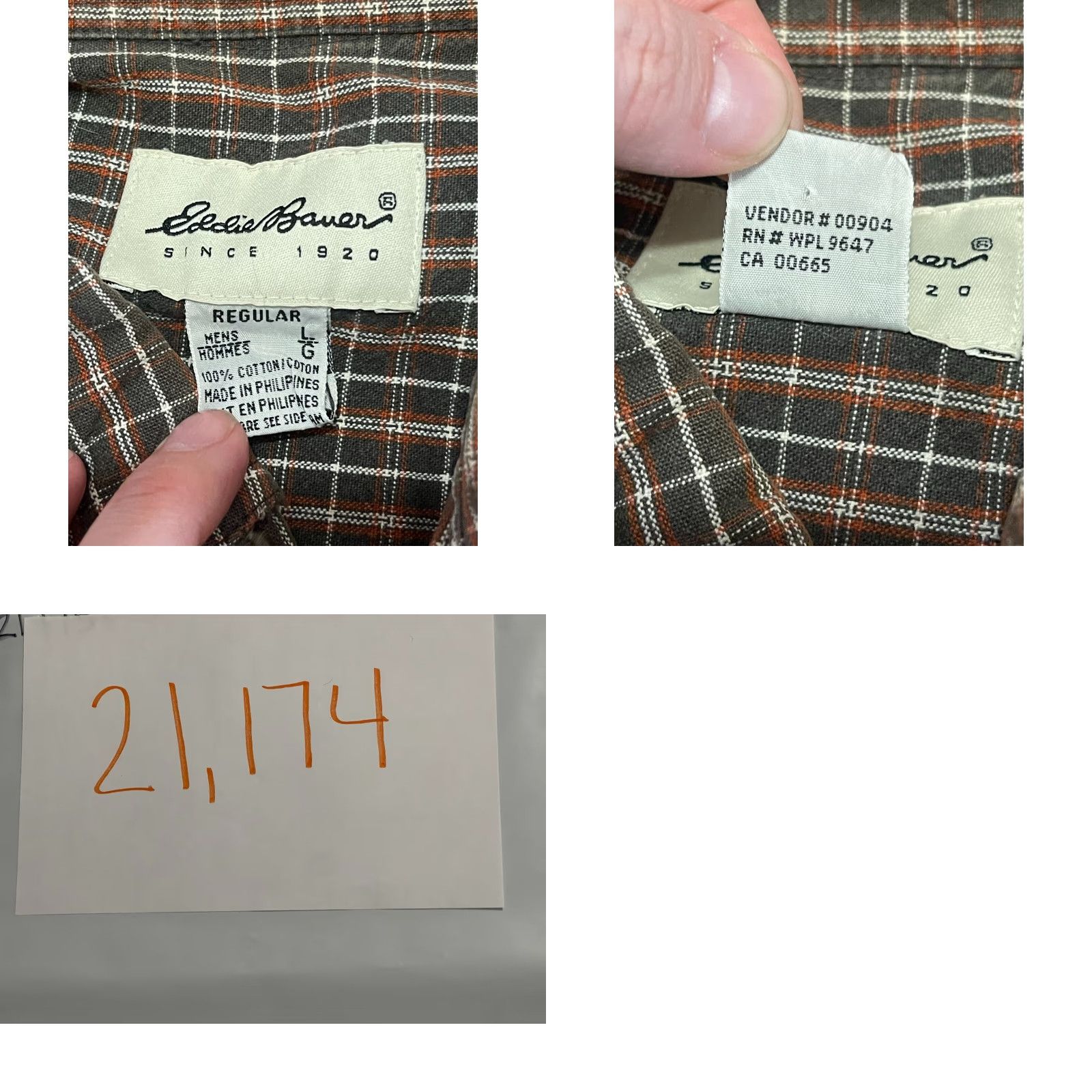 Eddie Bauer Eddie Bauer Shirt Men L Green Red Yellow Plaid Button Up Casual Shirts Size US L / EU 52-54 / 3 - 8 Thumbnail