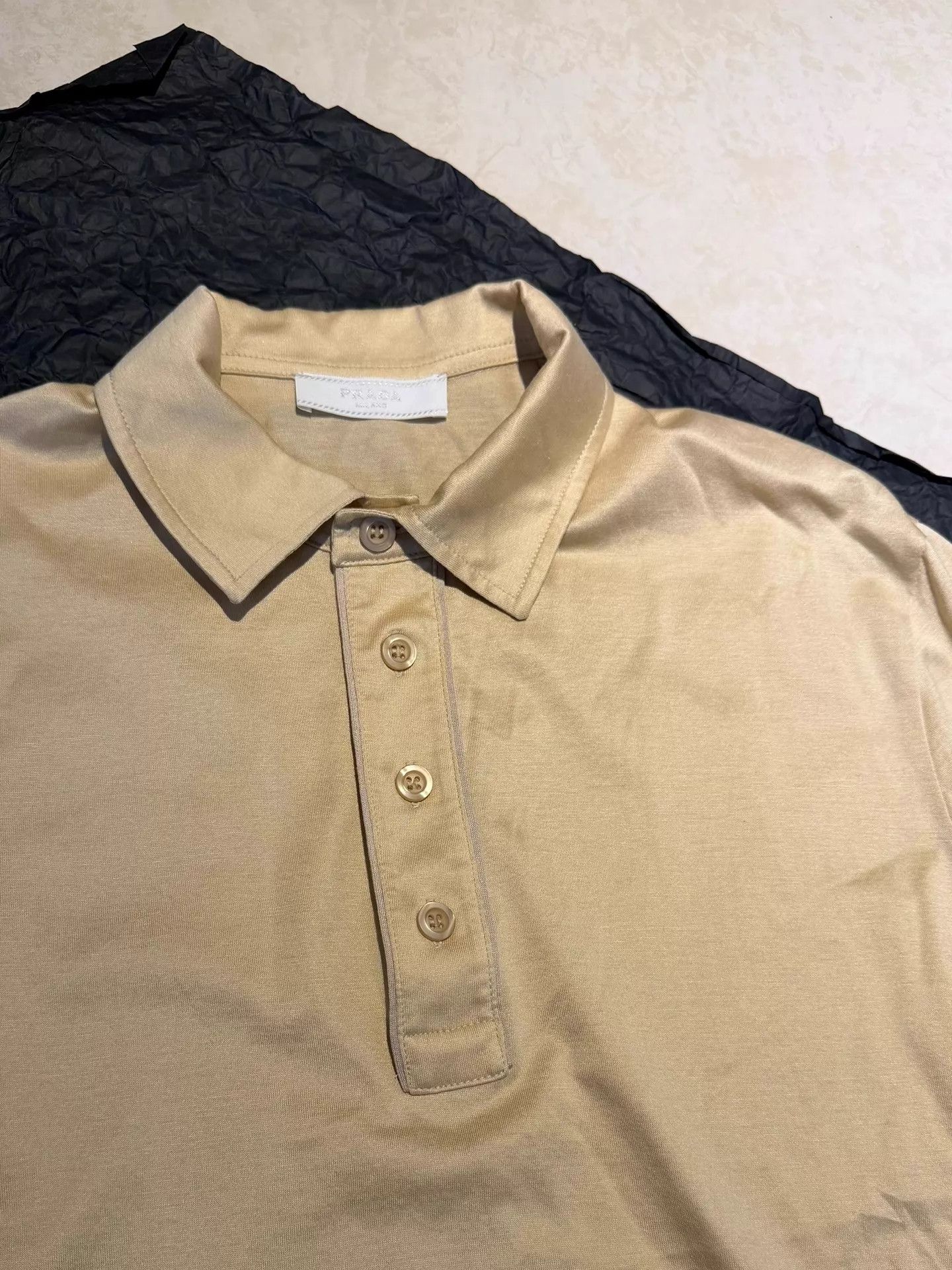 Prada PRADA Unisex Nylon Side Stripe Slim Old Money Polo Size S / US 4 / IT 40 - 2 Thumbnail