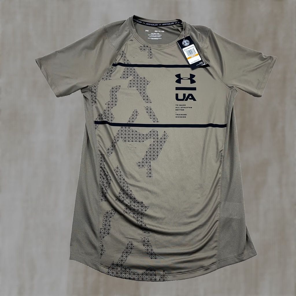 Under Armour Under Armour Shirt Men L Brown HeatGear Performance Tee Slim Fit Crew Neck Short Sleeve Moisture Wicking Logo USA Sports Classic Modern 90s? Size US L / EU 52-54 / 3 - 1 Thumbnail