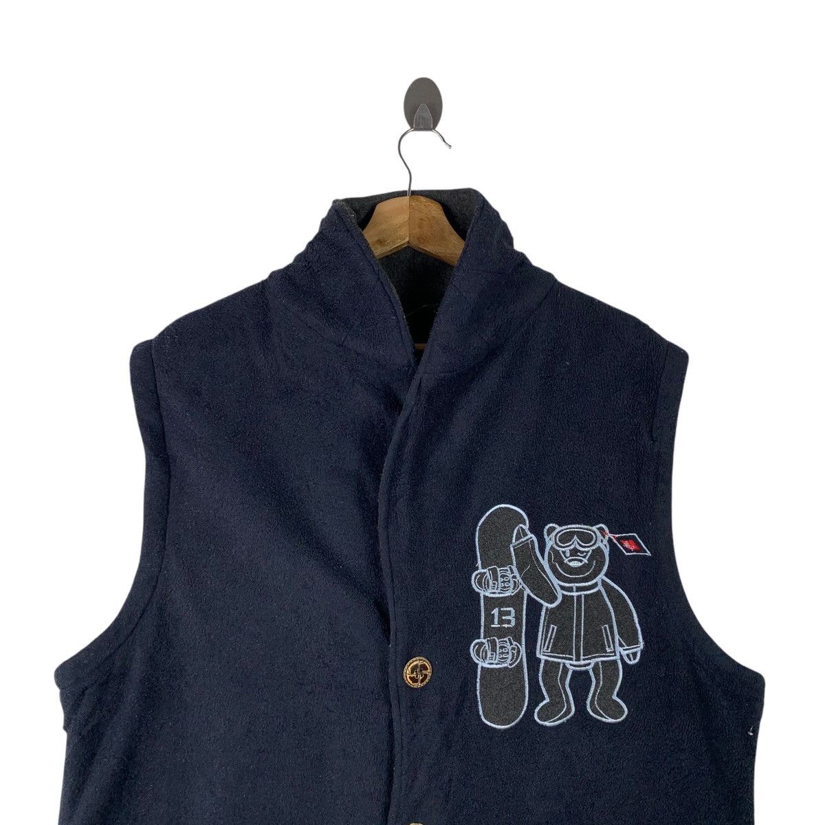 Vintage Vintage BEAR USA Surfboard Big Logo Vest Jacket Sleeveless Size US XL / EU 56 / 4 - 4 Thumbnail
