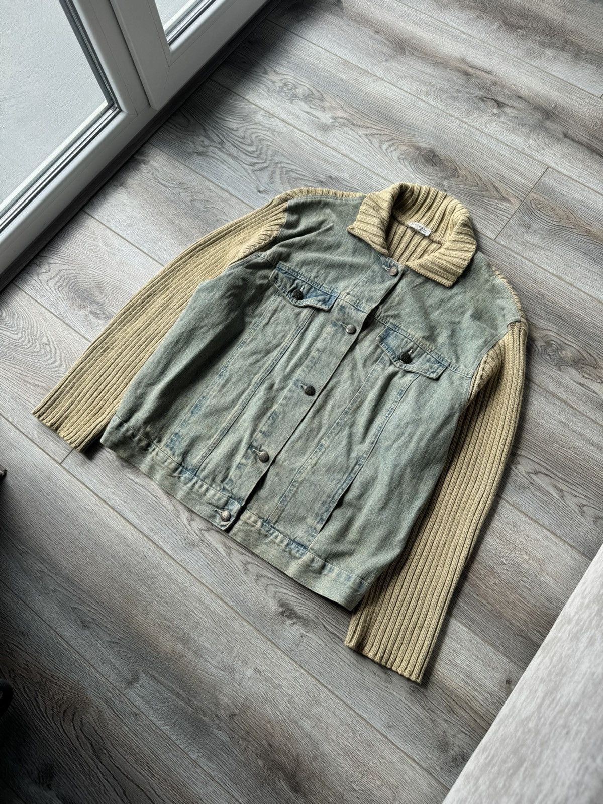 If Six Was Nine Vintage Japan Style Denim&Knit Y2k Woman's Jacket Size M / US 6-8 / IT 42-44 - 2 Thumbnail