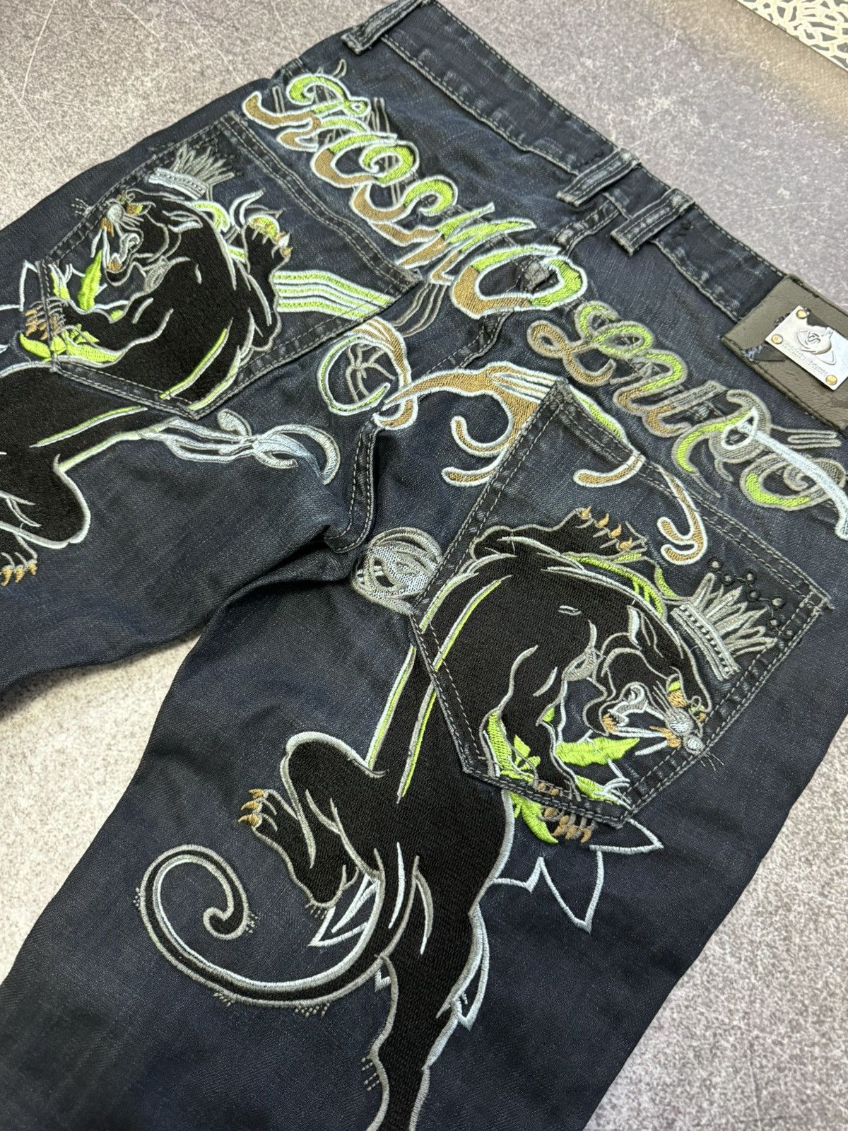 Japanese Brand Avant Garde Japanese Style Ed Hardy Kosmo Lupo Jeans Size US 31 - 6 Thumbnail