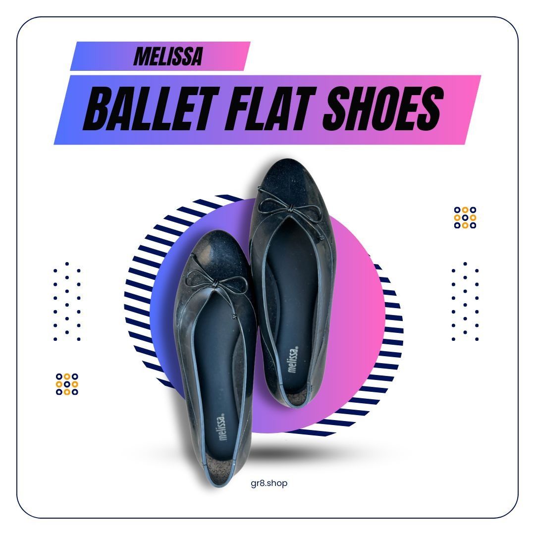 Melissa Melissa Womens Ballet Flat Shoes Size 8 Black Glossy Slip-On Size US 8 / IT 38 - 1 Thumbnail