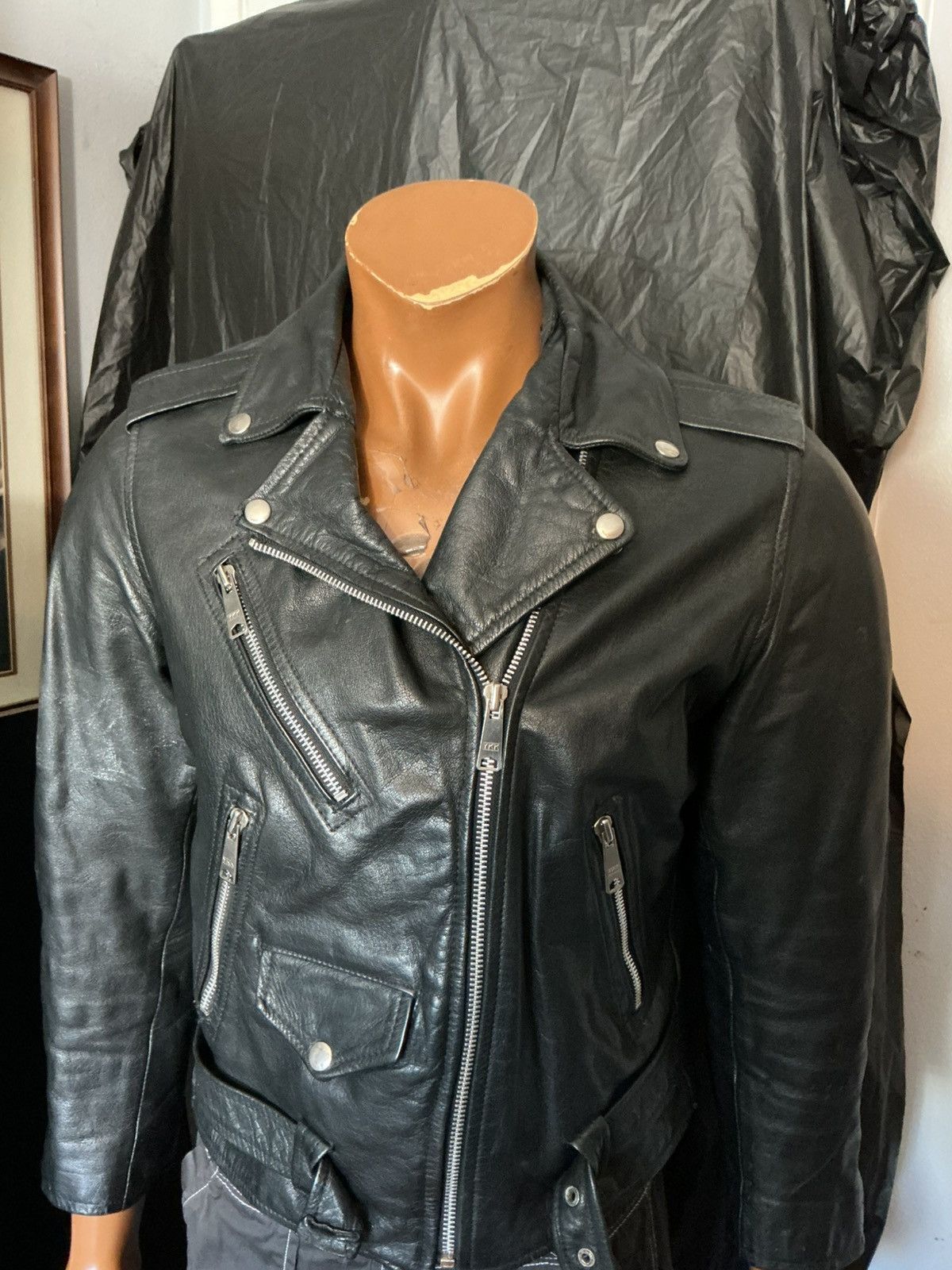 Vintage Vintage Echtes Leder Leather Motorcycle Punk Biker Jacket Size US S / EU 44-46 / 1 - 16 Thumbnail