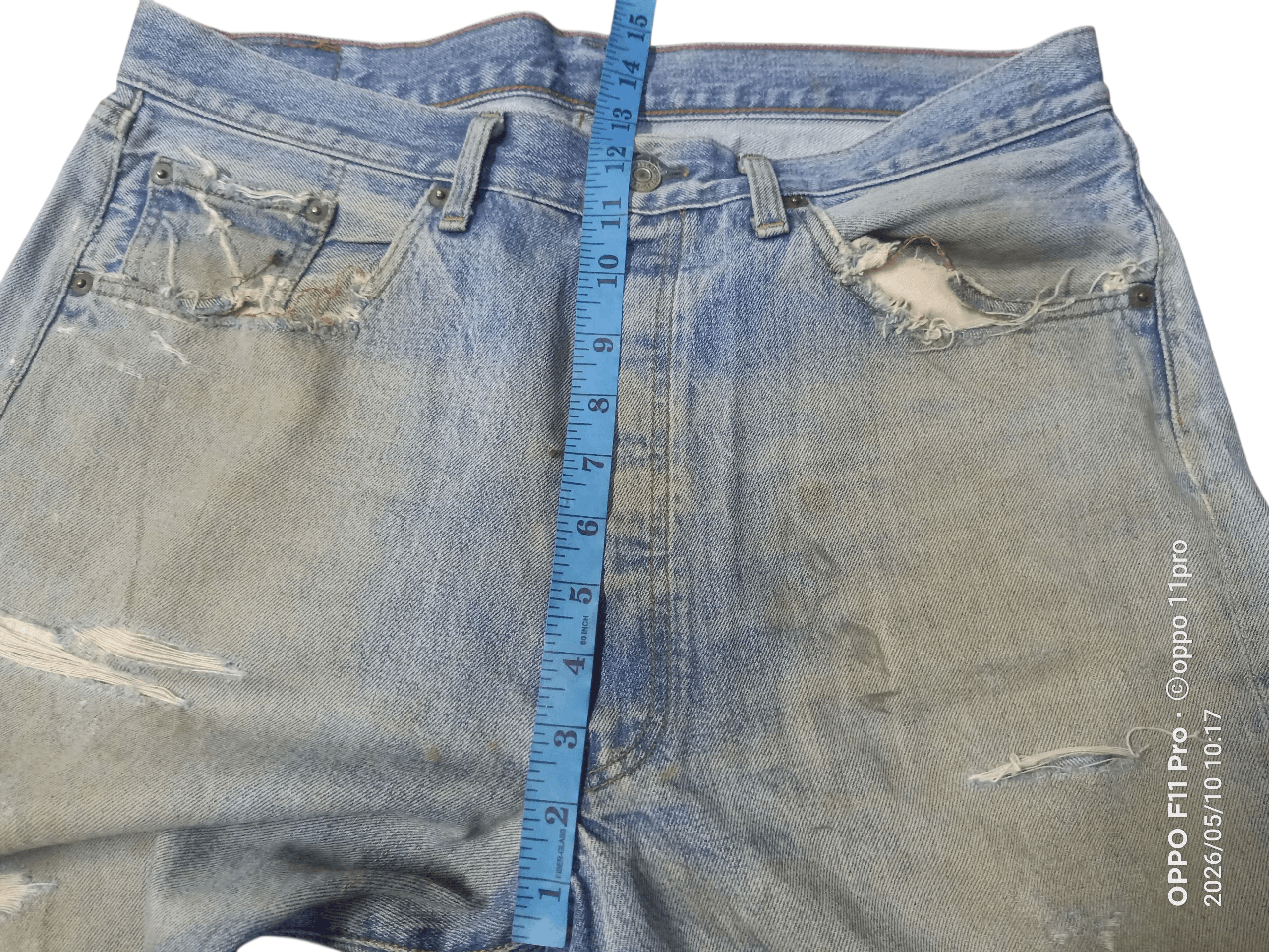 Levi's Vintage Clothing 💥Vintage 501 LVC 1983 Distressdenim Red Selvedge Denim Size US 35 - 18 Thumbnail