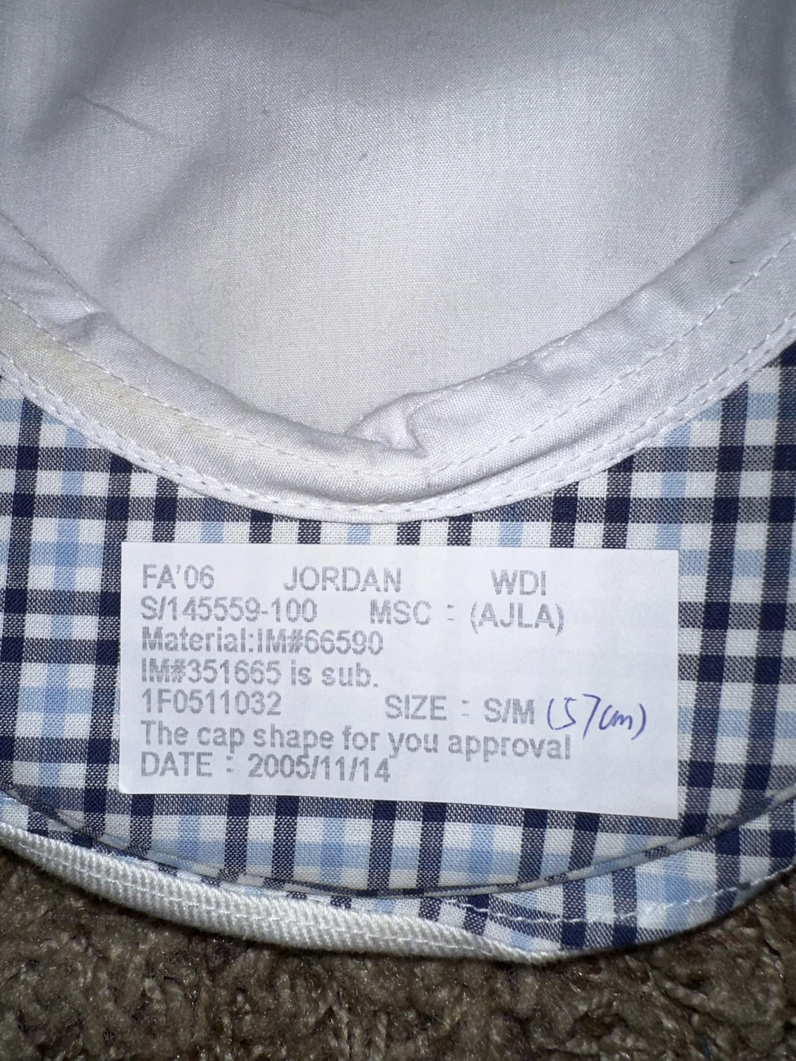 Nike VNTG Michael Jordan Plaid Newsboy Flat Golf Cap Sample 2005 Size ONE SIZE - 7 Thumbnail