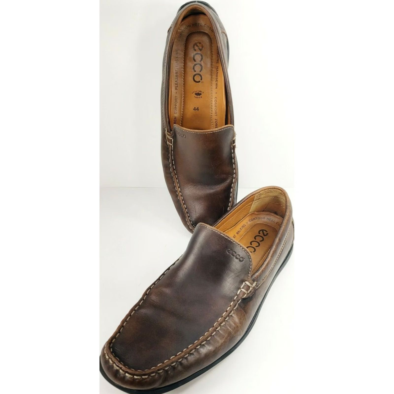 Ecco ECCO Loafers & Slip Ons Mens Brown Men Size 11M 44EU Leather Hand Sewn Size US 10.5 / EU 43-44 - 4 Thumbnail