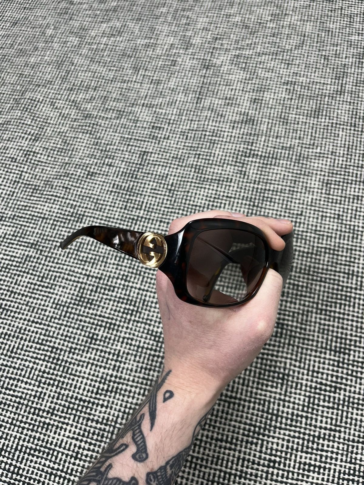 Gucci GUCCI Brown Gradient Oversized Ladies Sunglasses