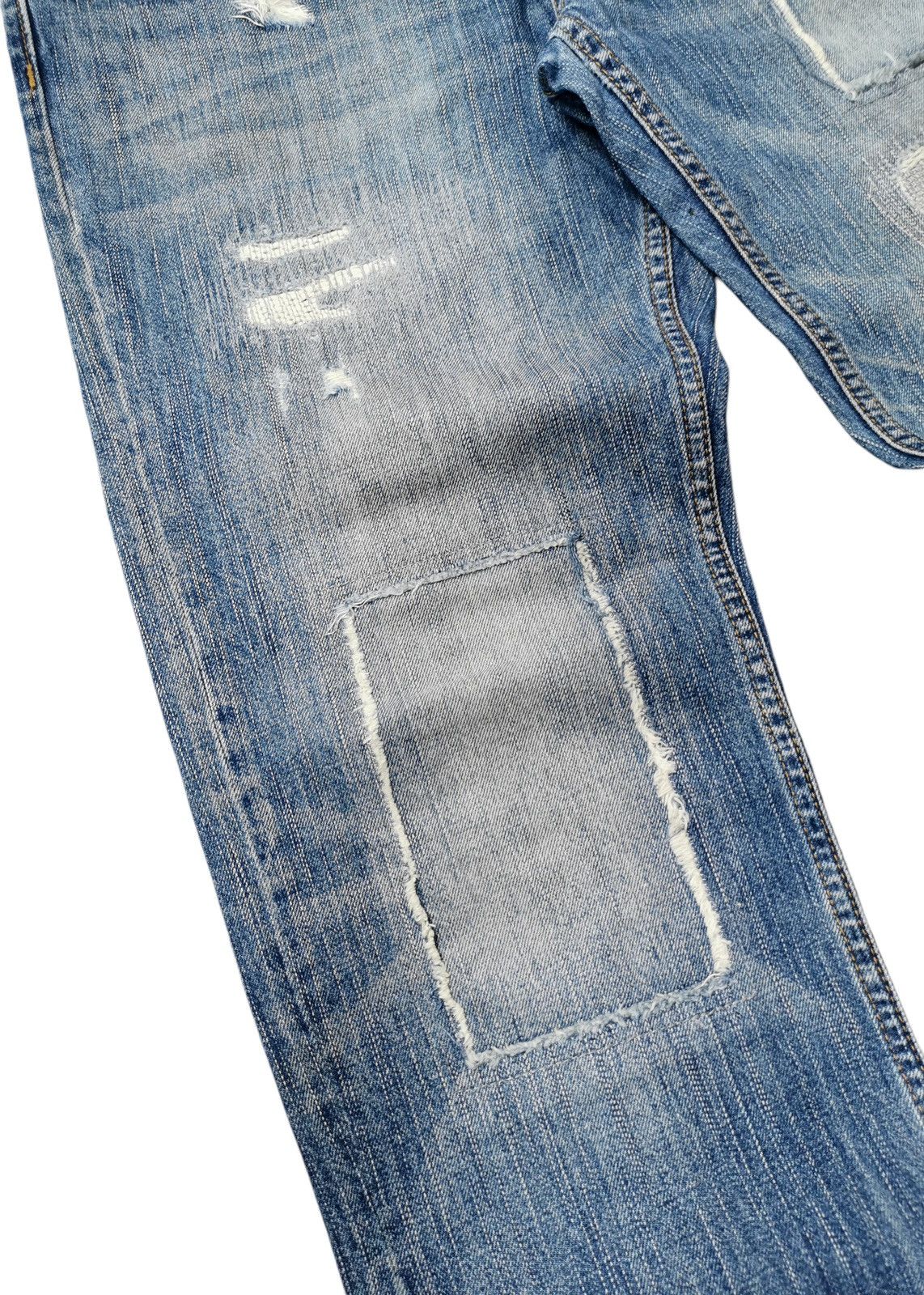 American Eagle Outfitters AMERICAN EAGLE WRECKED JEANS VINTAGE DIRTY PUNK SHIT Size US 34 / EU 50 - 5 Thumbnail