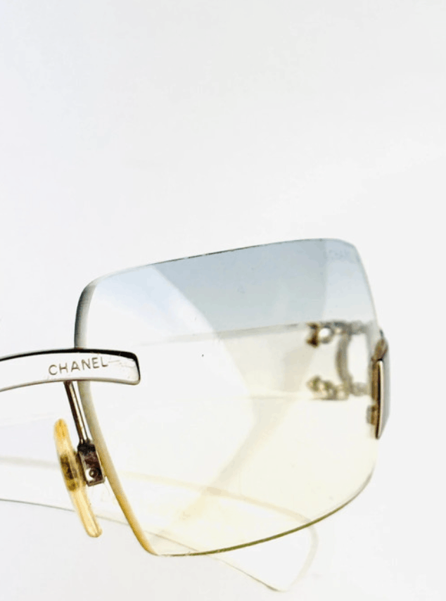 Chanel Chanel Sunglasses 4048 Rhinestone Logo Rimless 4017 Vintage Size ONE SIZE - 9 Thumbnail