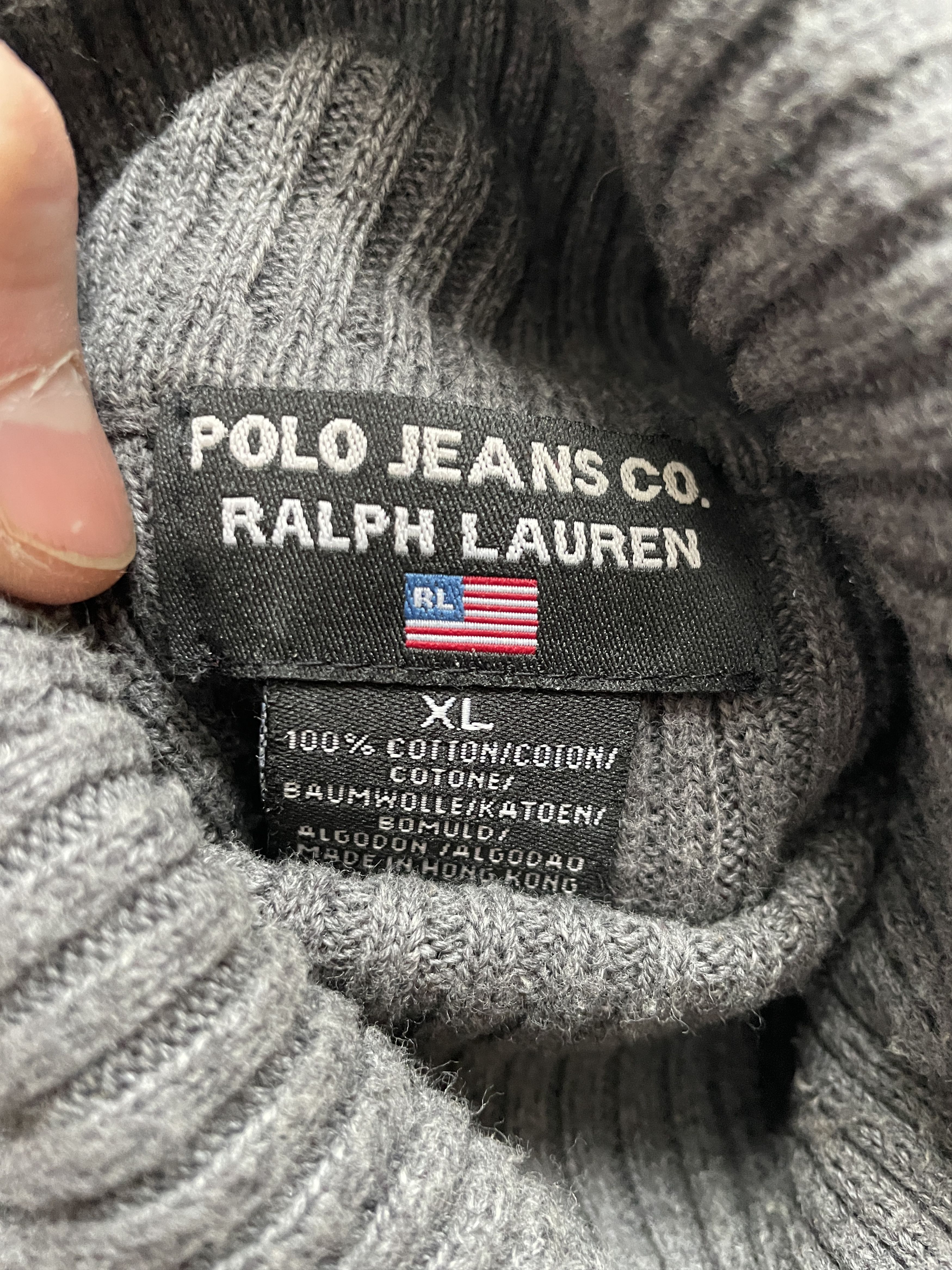 Polo Ralph Lauren RALPH LAUREN POLO JEANS OLD MONEY GRAY TURTLENECK SWEATER Size US XL / EU 56 / 4 - 6 Thumbnail