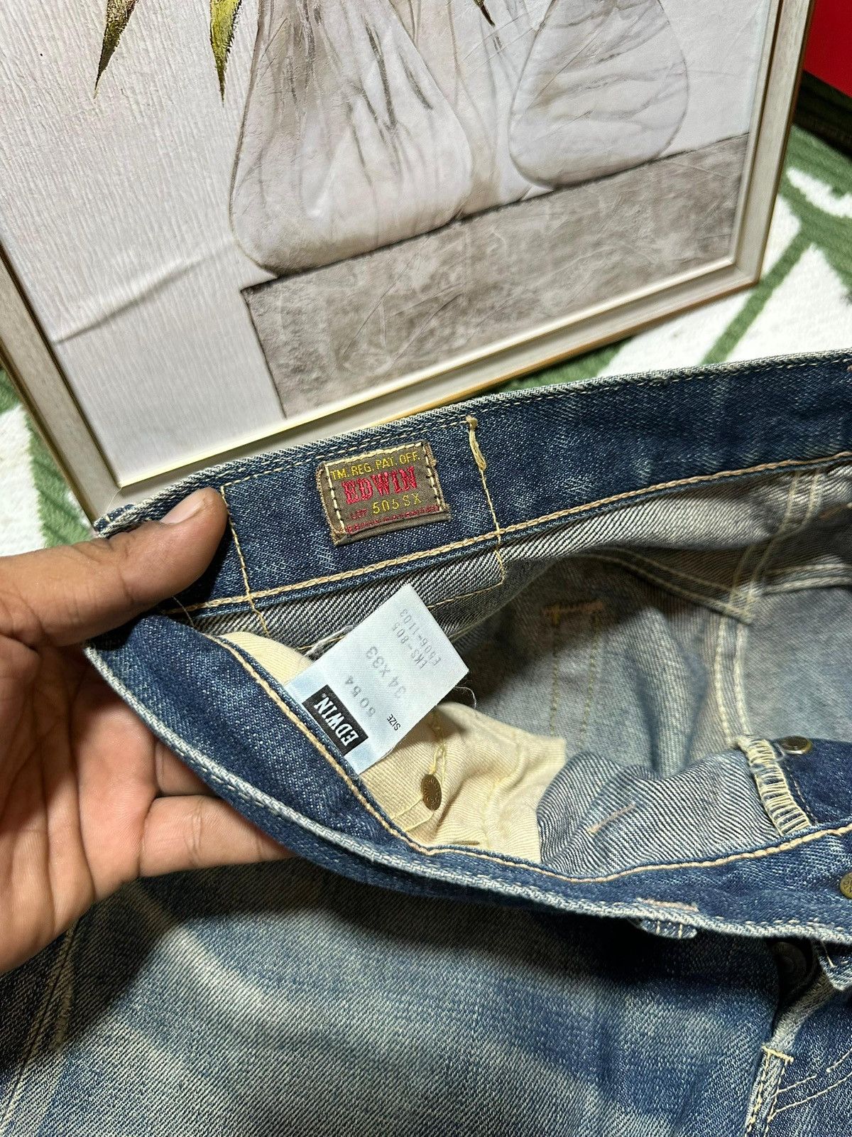 Edwin EDWIN 505 SX Selvedge Distressed Jeans Size US 34 / EU 50 - 8 Thumbnail