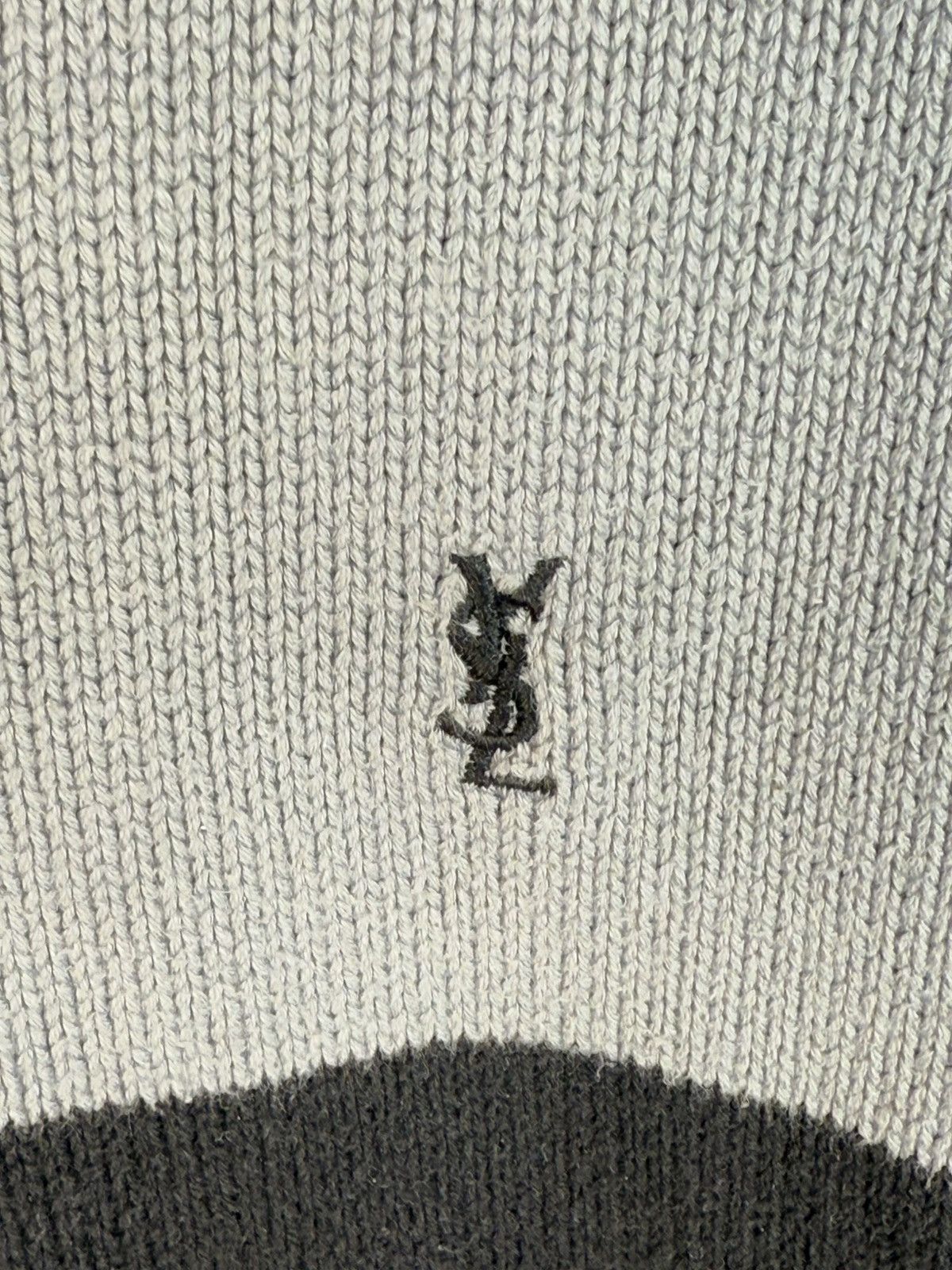 Yves Saint Laurent Grey/Black YSL Sweater Turtleneck Knit Size US XL / EU 56 / 4 - 3 Thumbnail