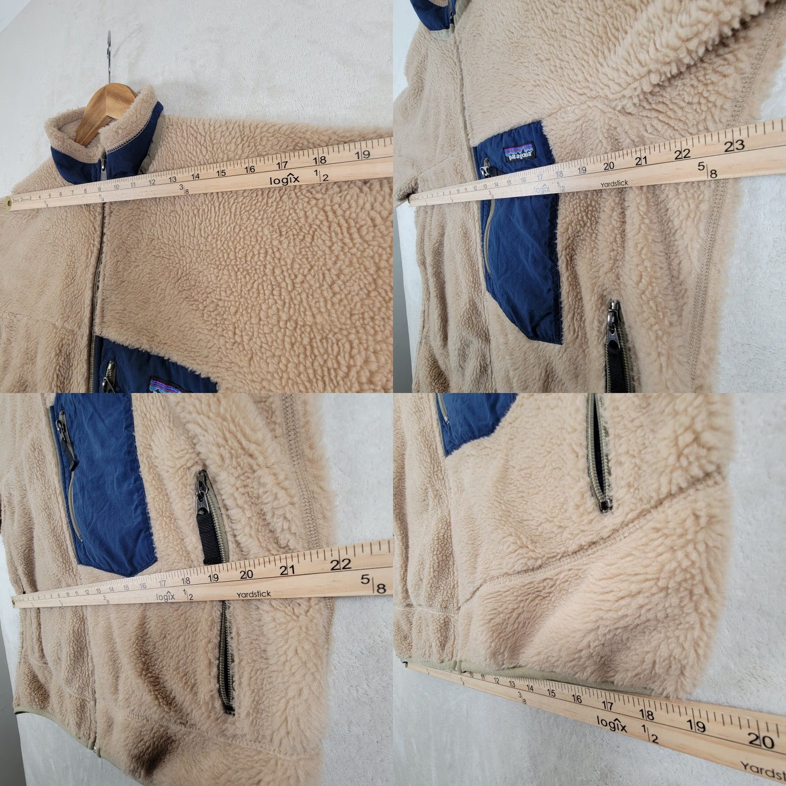Patagonia Patagonia Jacket Mens M Beige Blue Retro X Rare Sherpa Deep Pile Fleece Zip Windbreaker Zip Pockets Logo Casual Travel Outdoor 90s Womens? Size US M / EU 48-50 / 2 - 8 Thumbnail