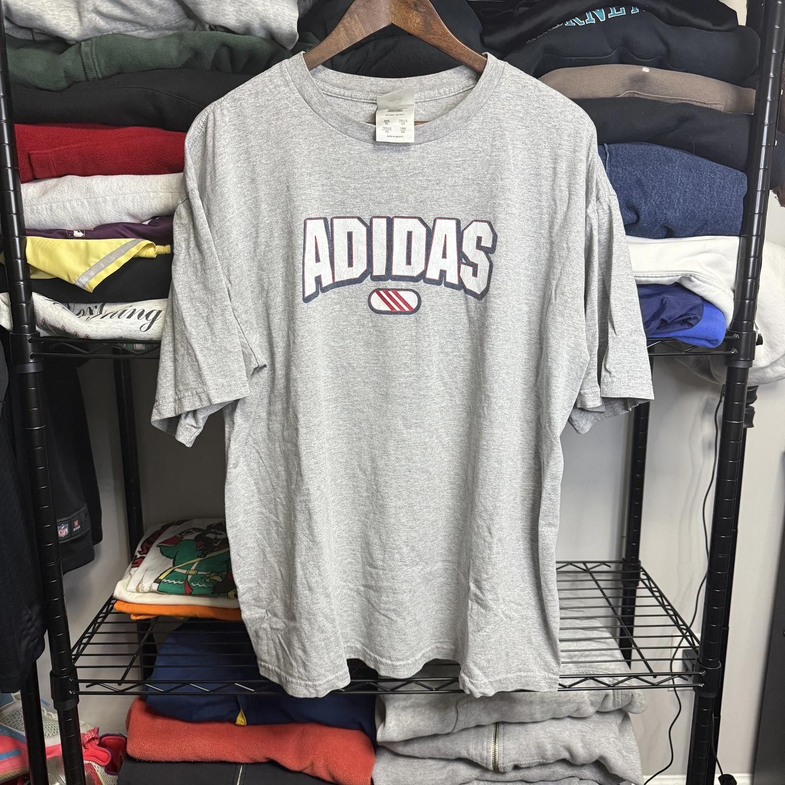 Adidas Adidas Vintage Gray T-Shirt Size US XL / EU 56 / 4 - 1 Thumbnail