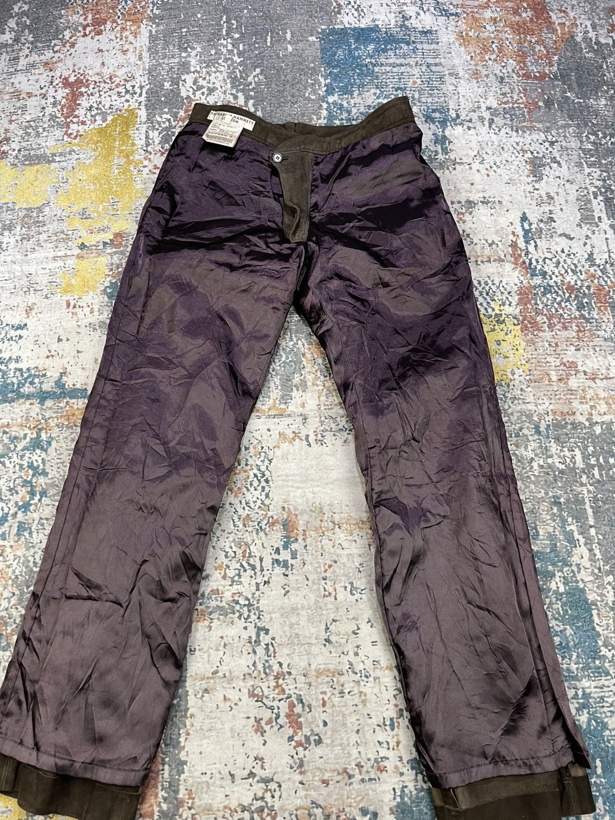Katharine Hamnett London Katharine Hamnett Sheepskin Suede Leather Pants Size 28" / US 6 / IT 42 - 10 Thumbnail