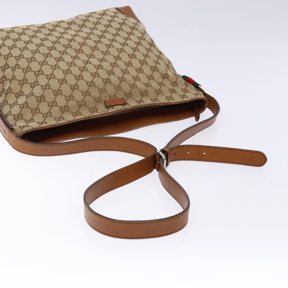 Gucci GUCCI GG Canvas Shoulder Bag Beige Silver Size ONE SIZE - 7 Thumbnail