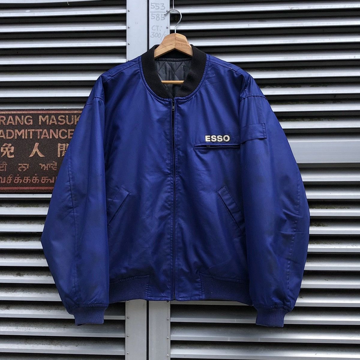Vintage Vintage ESSO Oil Brand Workwear Racing Team Bomber Jacket Size US M / EU 48-50 / 2 - 8 Thumbnail