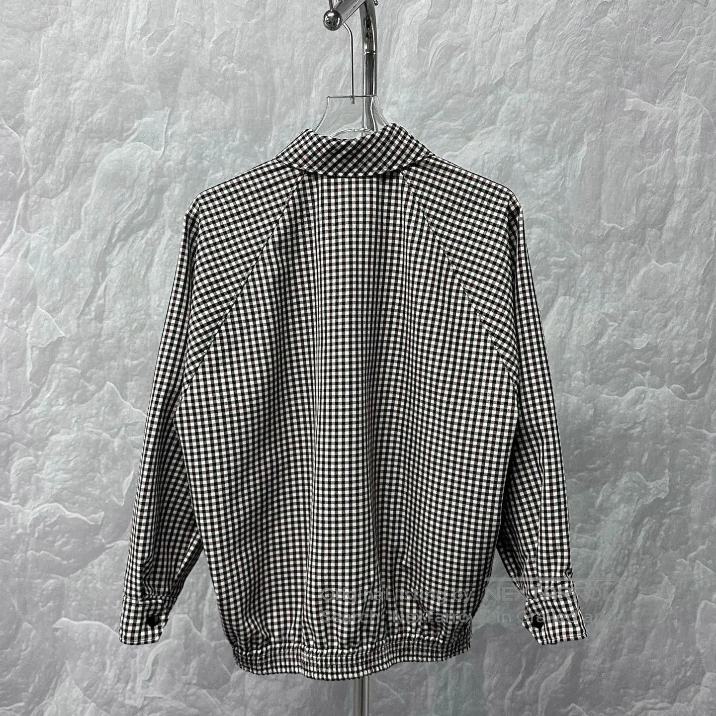 Miu Miu Miu Miu Embroidered Logo Plaid Wool Coat. Size S / US 4 / IT 40 - 4 Thumbnail
