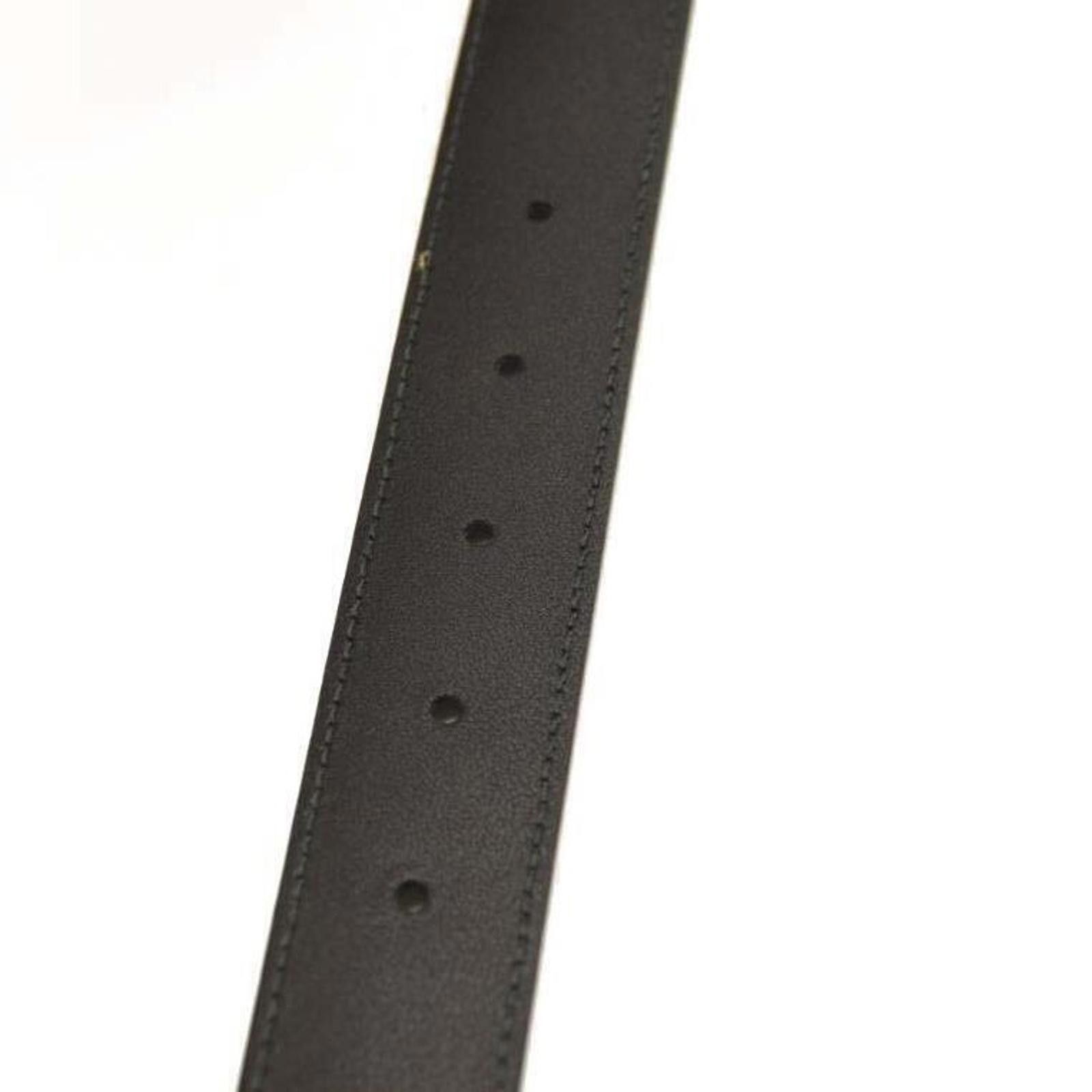 Gucci GUCCI Calfskin Double G 20mm Belt 100 40 Black Size ONE SIZE - 10 Thumbnail