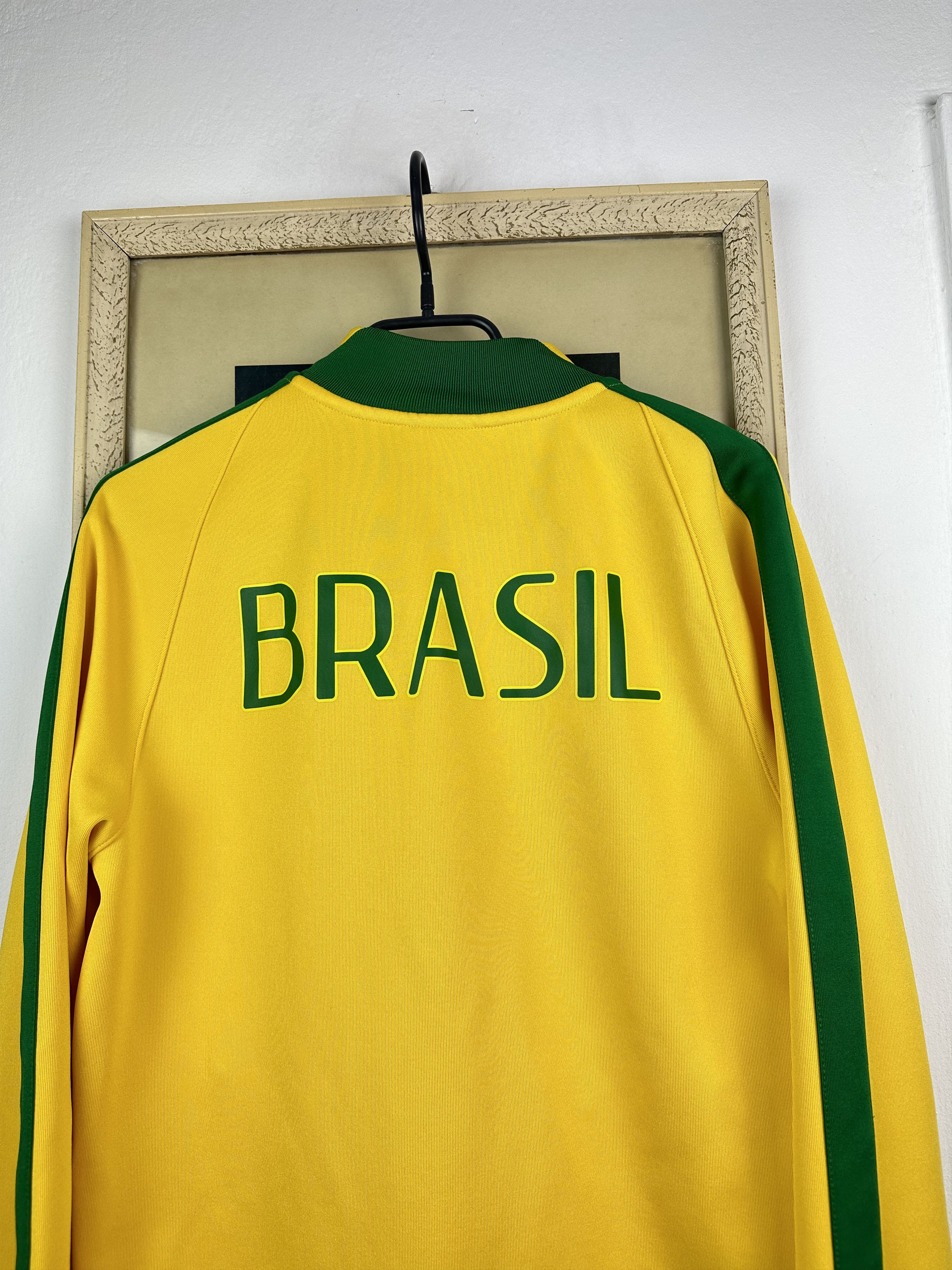 Nike Nike Brazil Football Jacket Track Top Soccer Rare Yellow Size US M / EU 48-50 / 2 - 15 Thumbnail