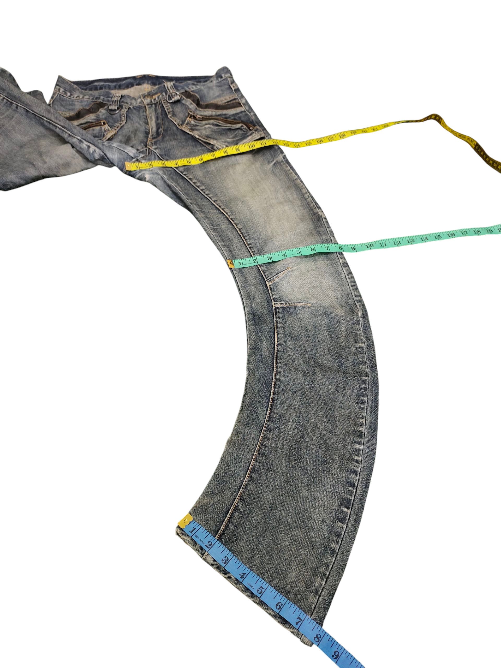 PPFM Ppfm Multi Zipper Pocket Distress Denim Jeans Grunge Punk Size US 32 / EU 48 - 17 Thumbnail