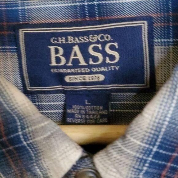 G.H. Bass & Co. G.H. Bass & Co. BASS Teal Plaid Casual Buttoned Down Sz. L S Size US L / EU 52-54 / 3 - 4 Thumbnail