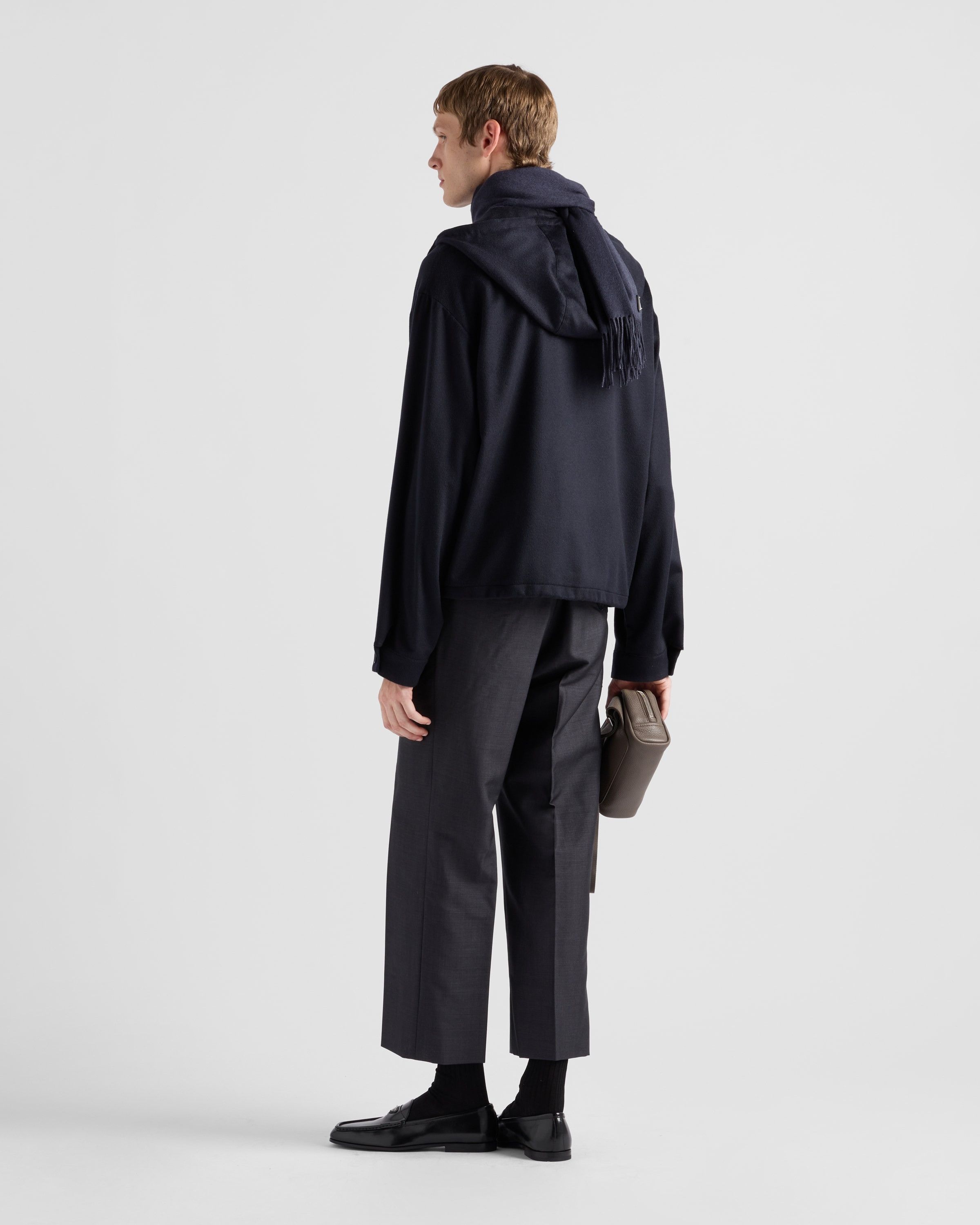 Prada o1bcso1str1025 Cashmere Anorak Jacket in Navy Size US XXL / EU 58 / 5 - 6 Thumbnail