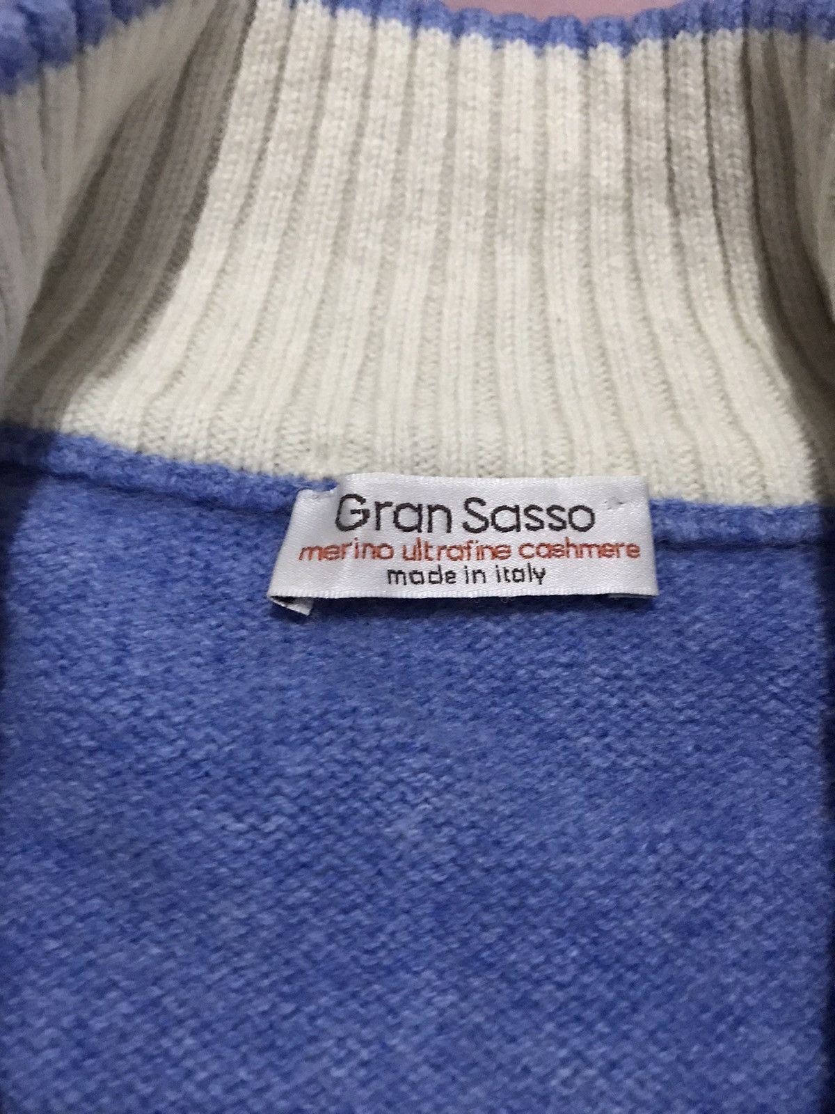 Gran Sasso GRAN SASSO ULTRAFINE MERINO AND CASHMERE QUARTER ZIP Size US L / EU 52-54 / 3 - 1 Thumbnail
