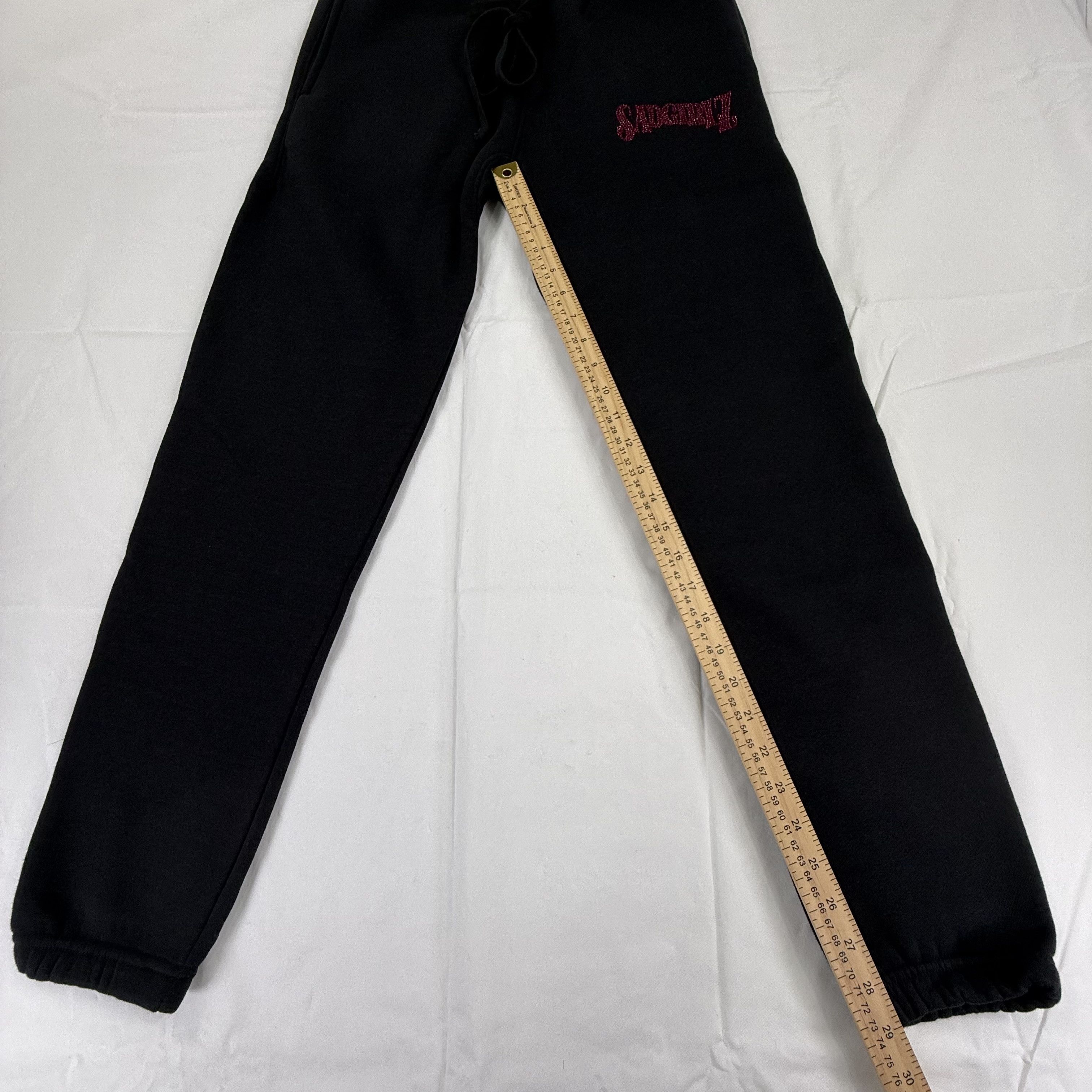 Sad Boys Sad Boyz Sad Girlz Black Rhinestone Sadgirlz Sweatpants Size 29" - 7 Thumbnail