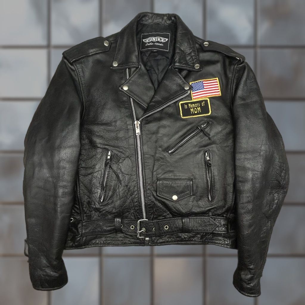 Vintage VINTAGE Harley-Davidson Motorcycle Leather Jacket Mens XL Black 90s Belted Quilted Padded Zip Front Size US XL / EU 56 / 4 - 1 Thumbnail