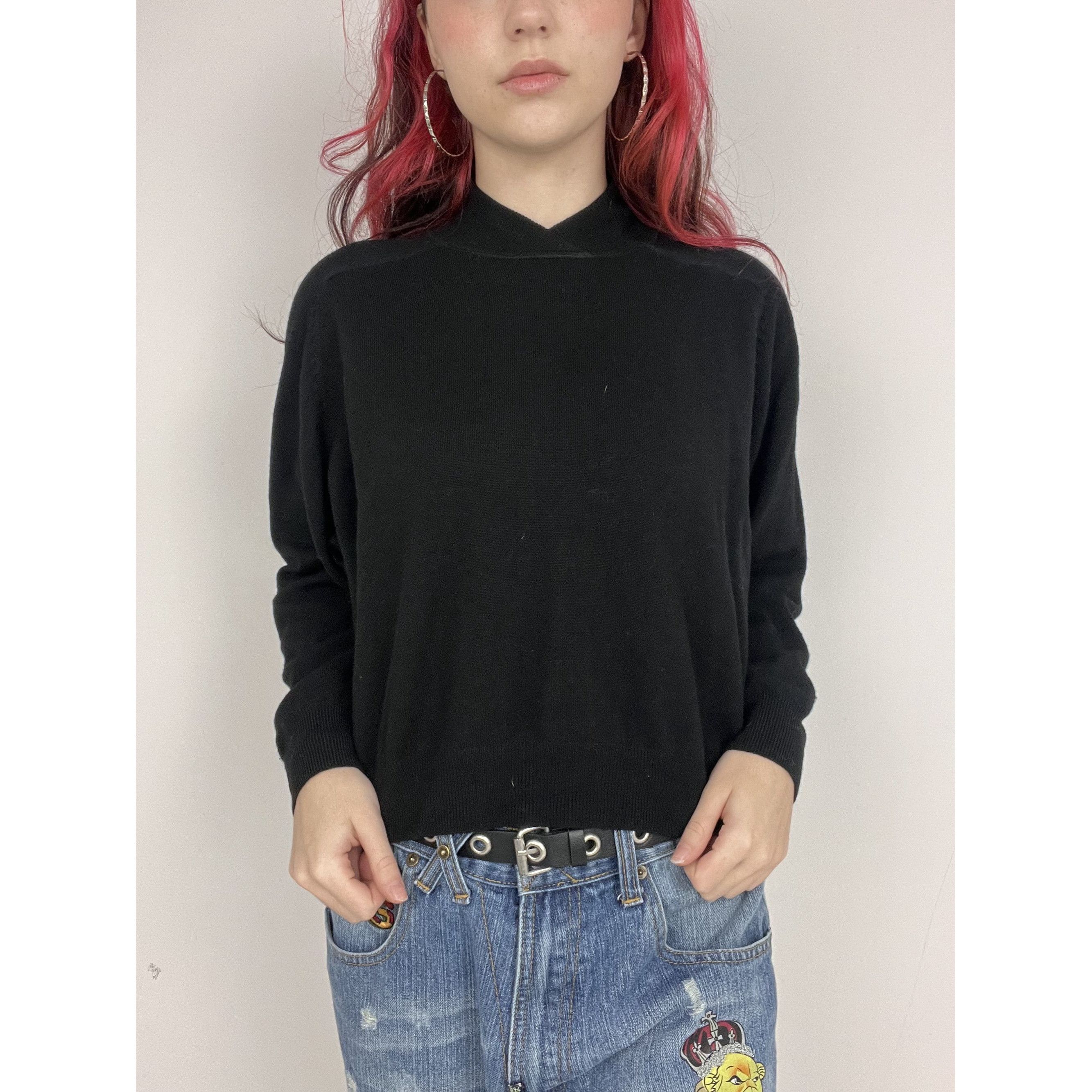 Other Vintage Jacob Wool Black Turtleneck Sweater Size M / US 6-8 / IT 42-44 - 1 Thumbnail