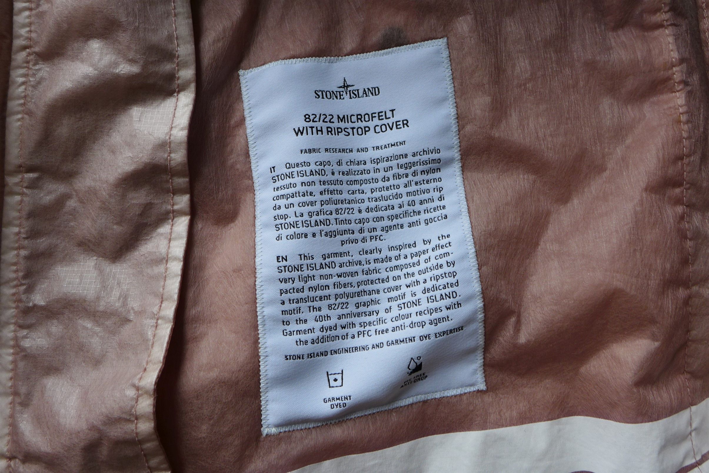 Stone Island Stone Island 40th Anniversary 82/22 Jacket - Rose Quartz Size US M / EU 48-50 / 2 - 20 Thumbnail