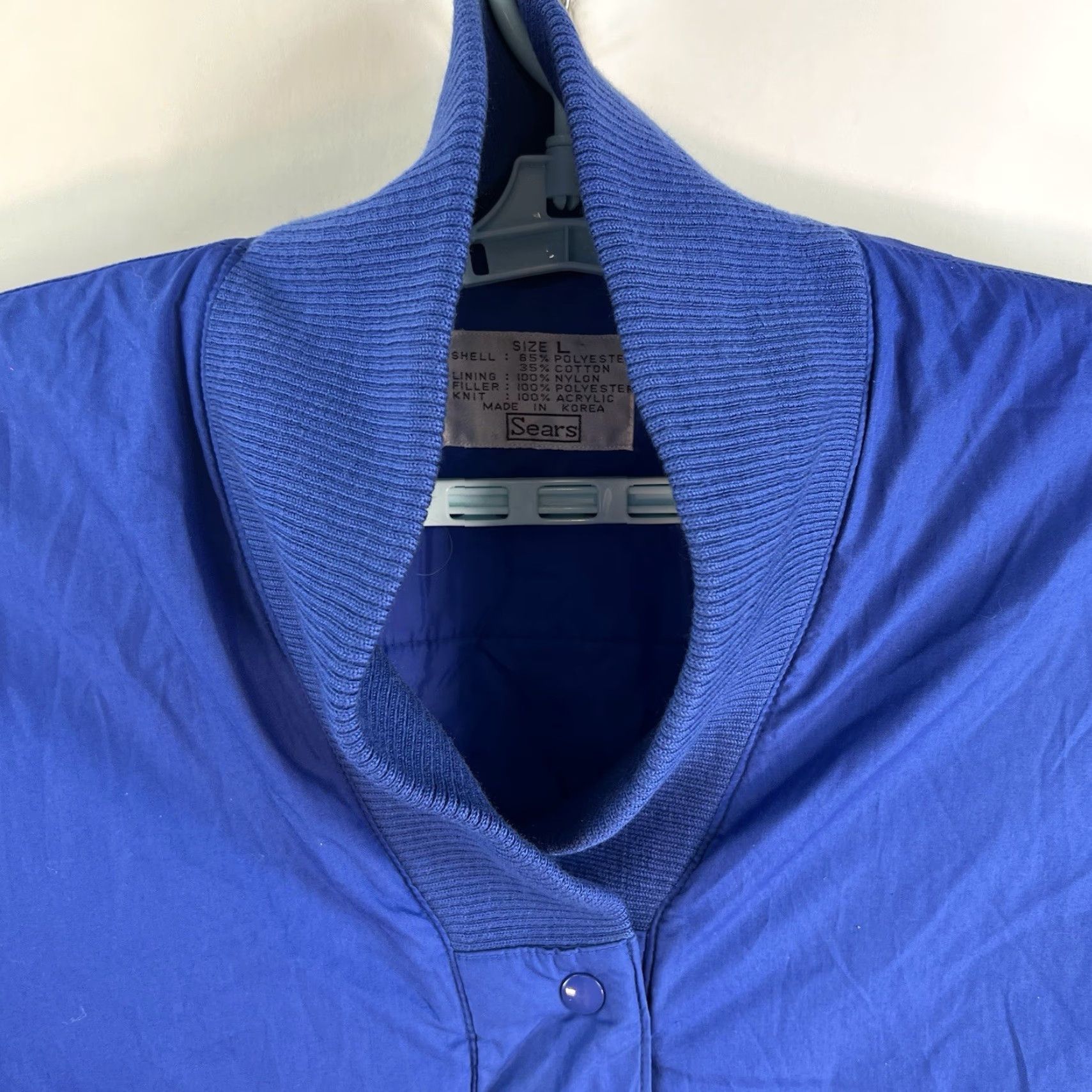 Sears Sears Womens Jacket Blue Size L Lined Snap Front Vintage Coat Size L / US 10 / IT 46 - 4 Thumbnail
