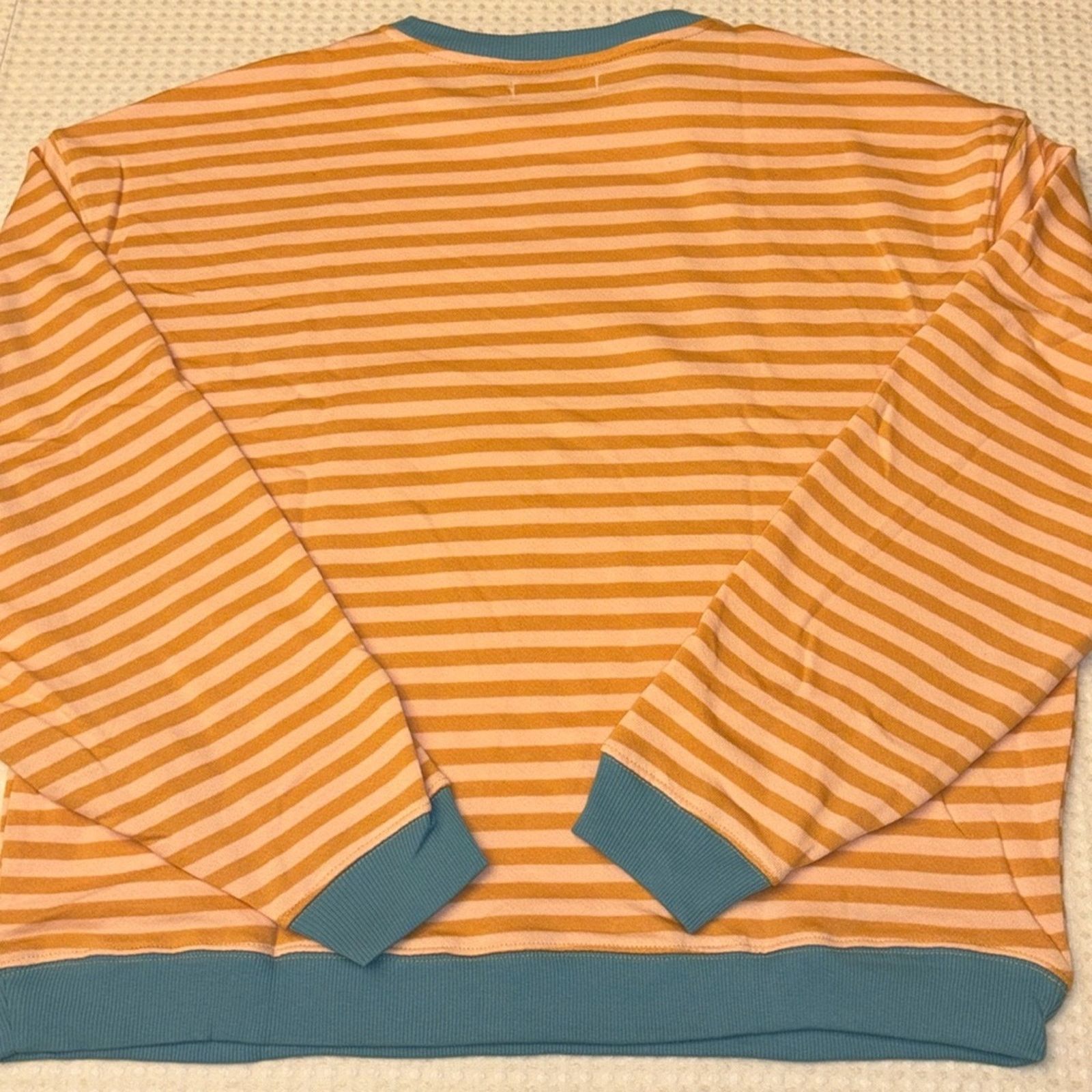 Free People NEW! We The FREE PEOPLE Classic Striped Oversized Sweatshirt Size M / US 6-8 / IT 42-44 - 7 Thumbnail
